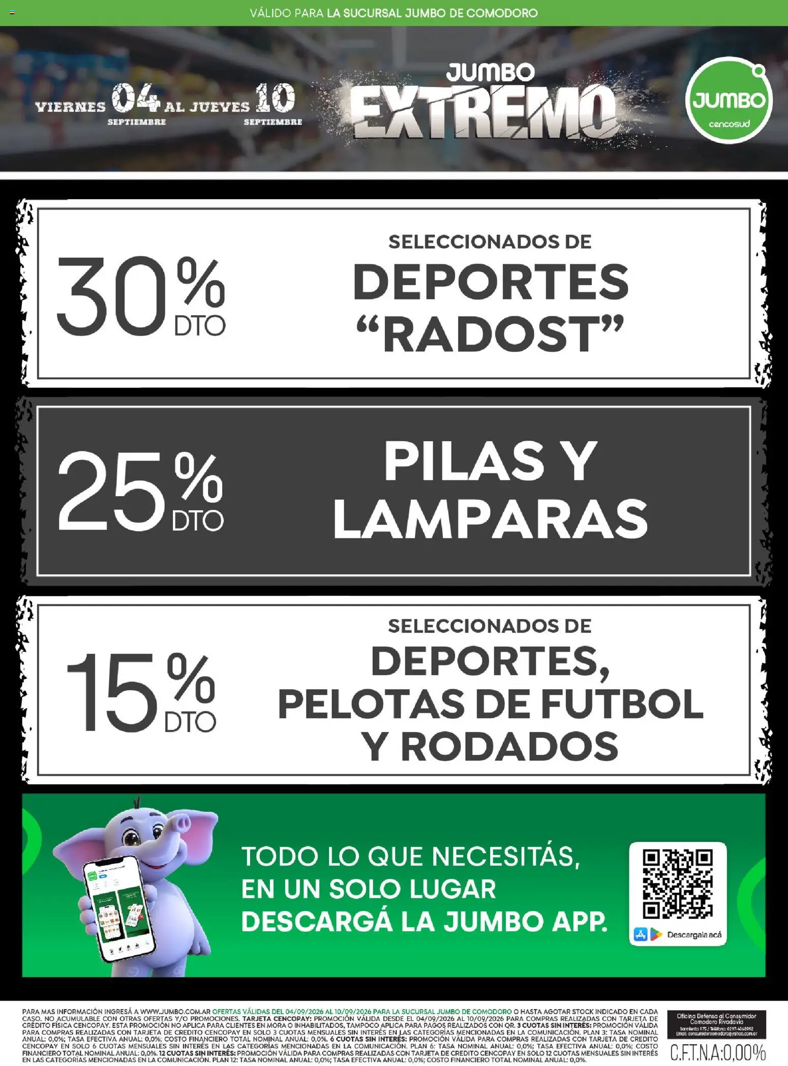 Jumbo - Ofertas | Electro y Hogar │ válido desde el 04/09/2026 | Página: 3 | Productos: Teléfono, Pilas, Lámparas