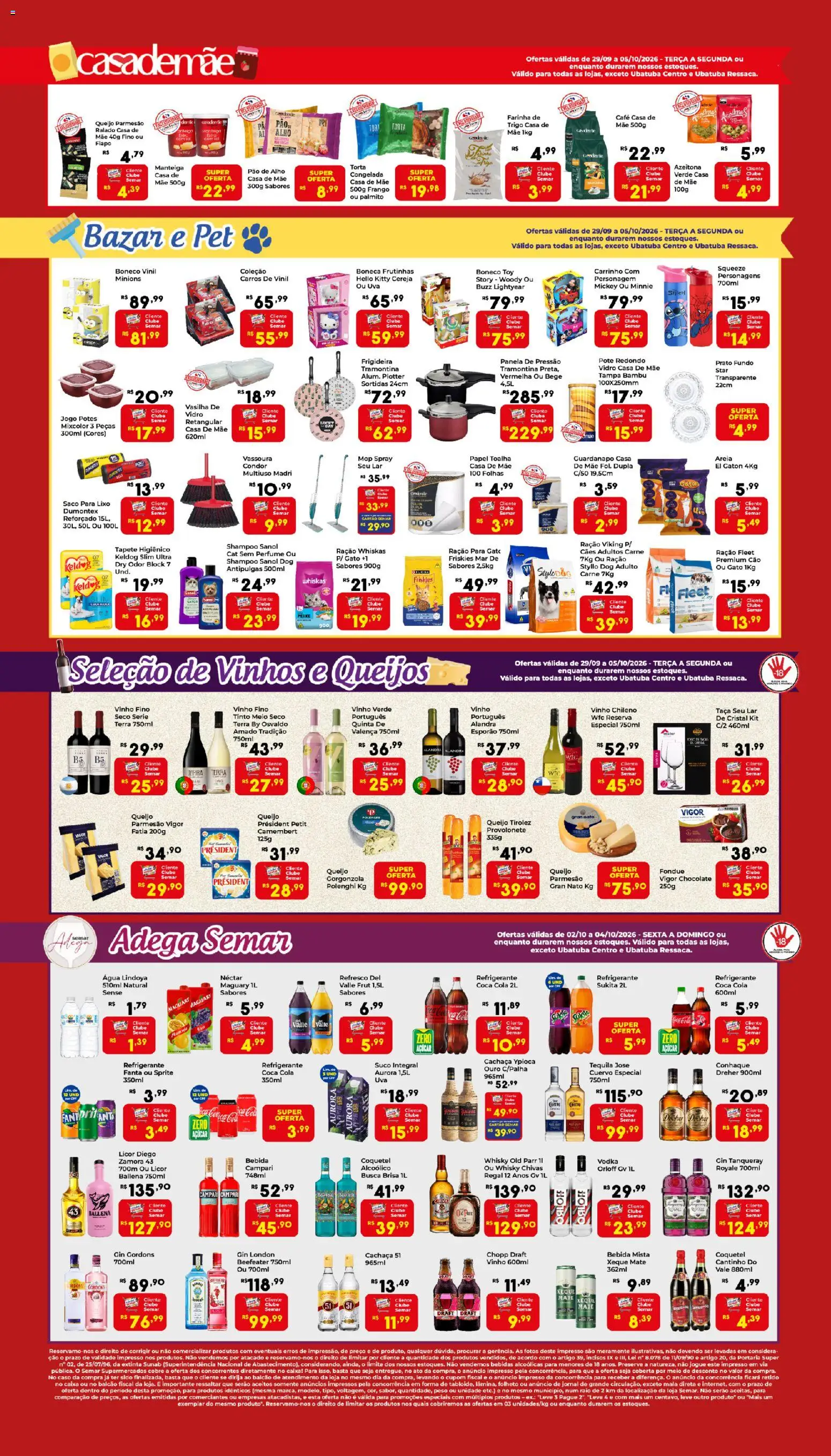 Semar Supermercado Folheto - válido de 29/09/2026 | Página: 4 | Produtos: Mala, Bebidas, Café, Água