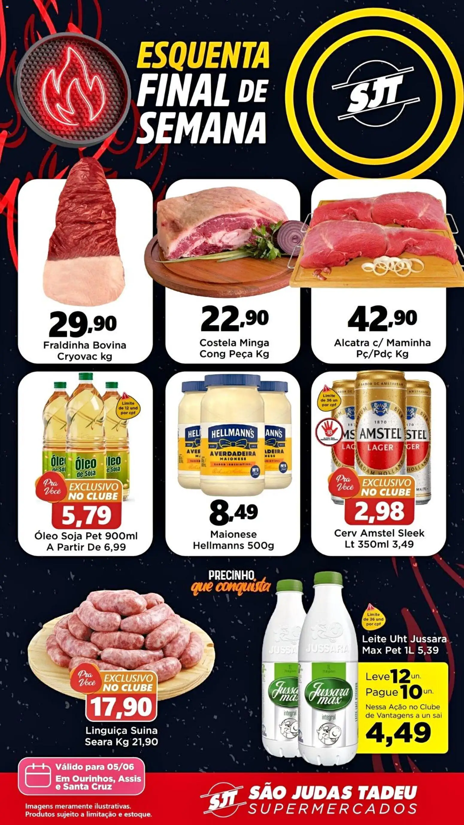 São Judas Tadeu Folheto - válido de 05.06.2026 | Página: 1 | Produtos: Linguiça, Fraldinha, Maminha, Maionese