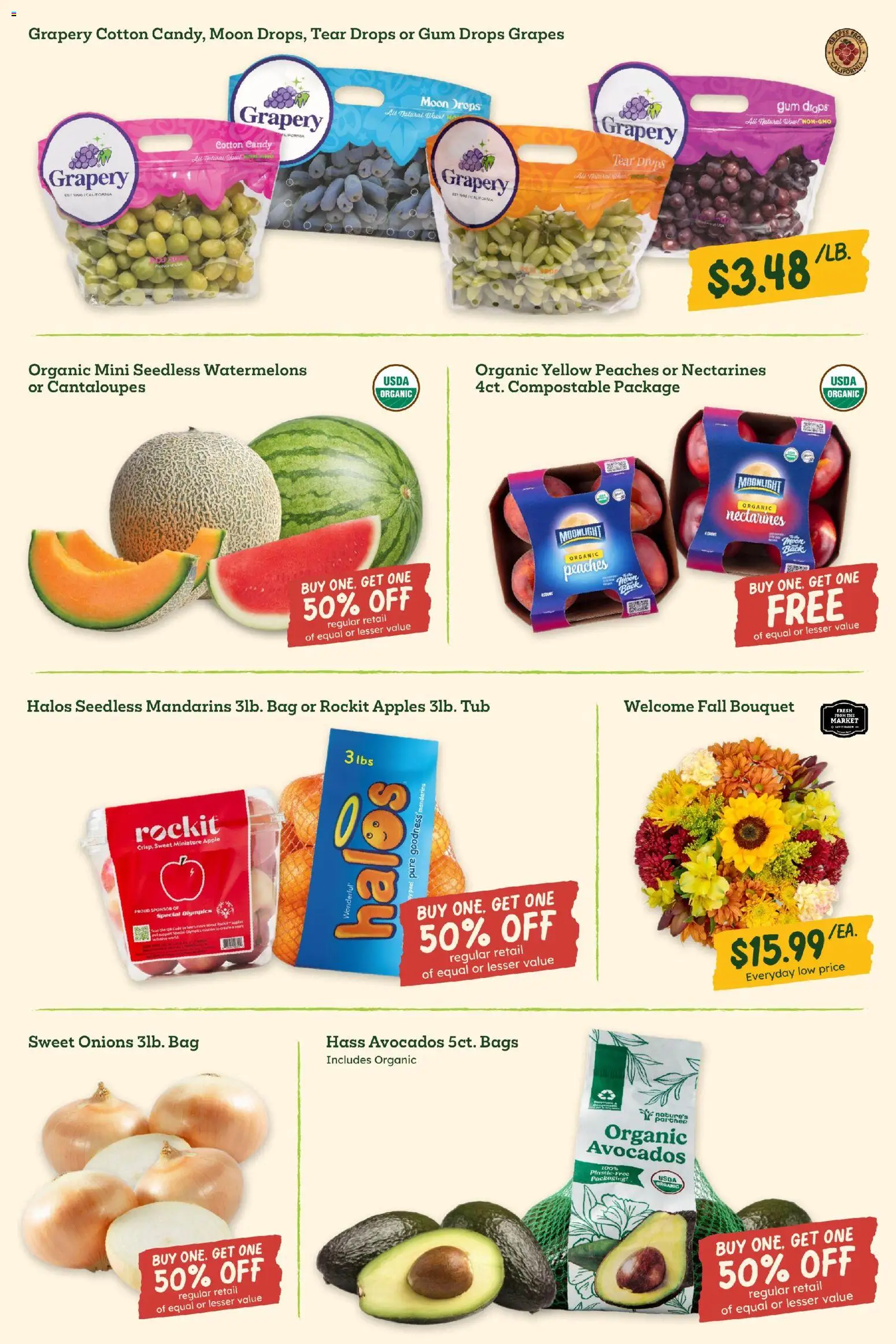 Sprouts Weekly Ad - valid from 08/26/2026 | Page: 5 | Products: Peaches, Nectarines, Candy, Apples