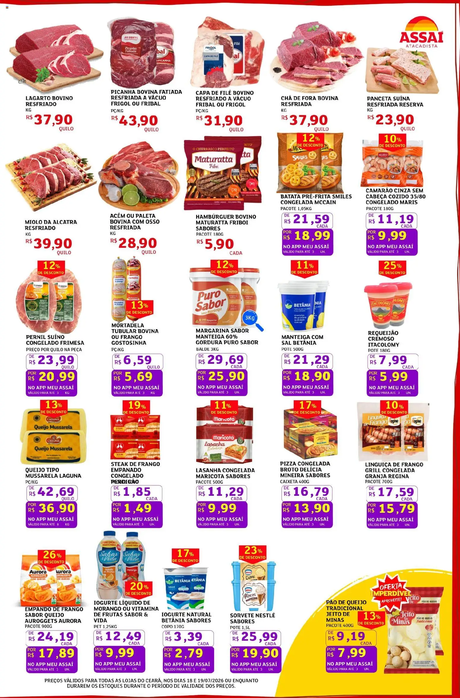 Assaí Atacadista Folheto - válido de 18/07/2026 | Página: 3 | Produtos: Grill, Queijo, Creme, Sal