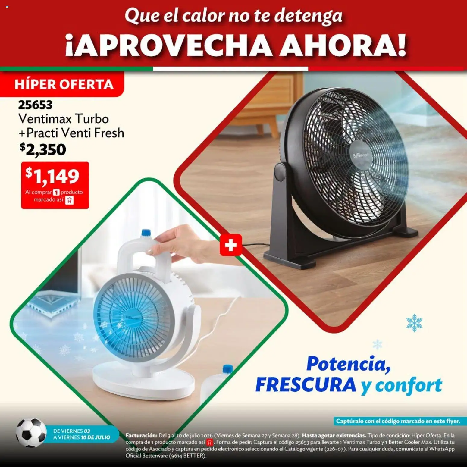 Nuevas ofertas de Betterware válidas en toda la República Mexicana desde el 03/07/2026. ¡Encuentra las mejores ofertas en Betterware catálogo Llévate tus favoritos! | Página: 8 | Productos: Té