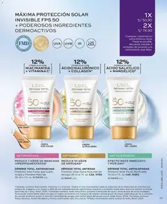 Vista previa de folleto L'Bel catálogo - Campaña 11 de la L'Bel válido desde 20/06/2026 | Página: 77 | Productos: Protector solar, Arroz, Crema