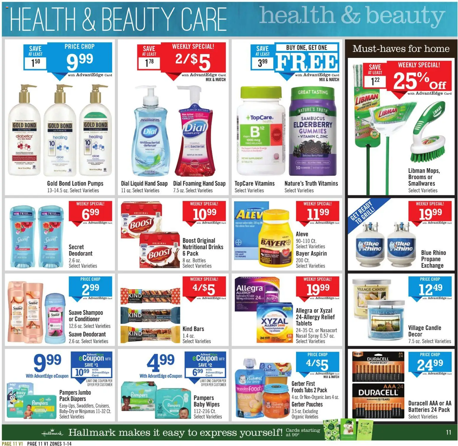 Price Chopper Weekly Ad - valid from 08.03.2026 | Page: 11 | Products: Shampoo, Conditioner, Deodorant, Grill