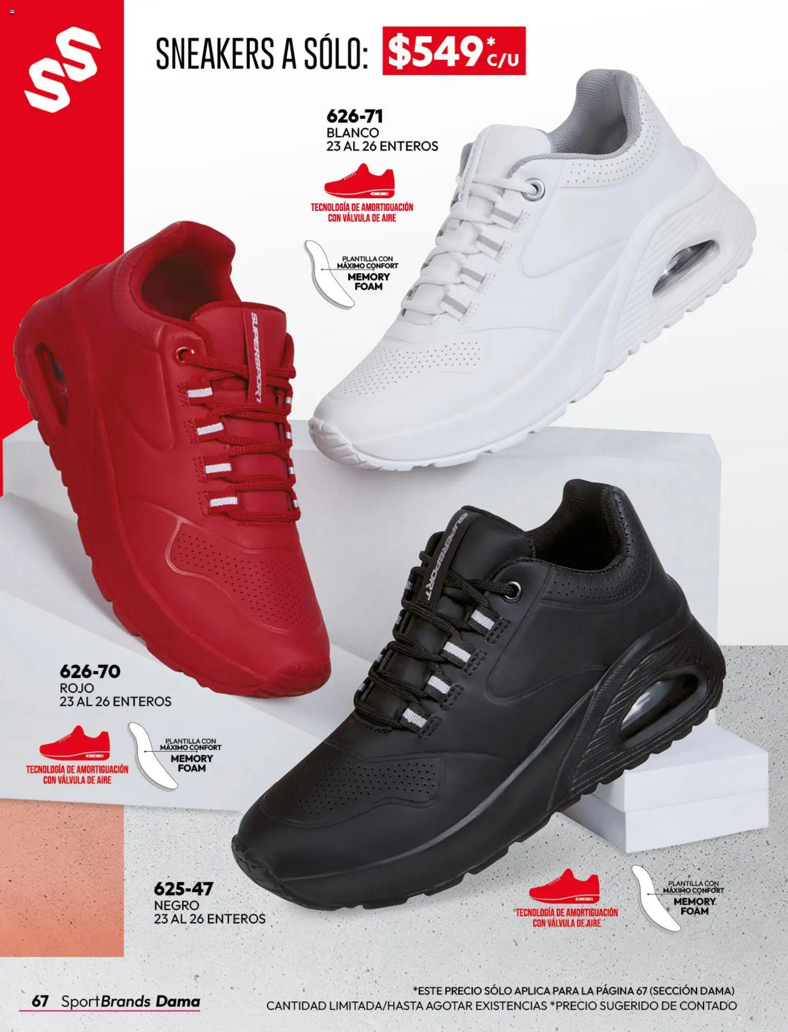 Nuevas ofertas de Cklass válidas en toda la República Mexicana desde el 08/07/2026. ¡Encuentra las mejores ofertas en Cklass catálogo Sportbrands dama! | Página: 68 | Productos: Válvula