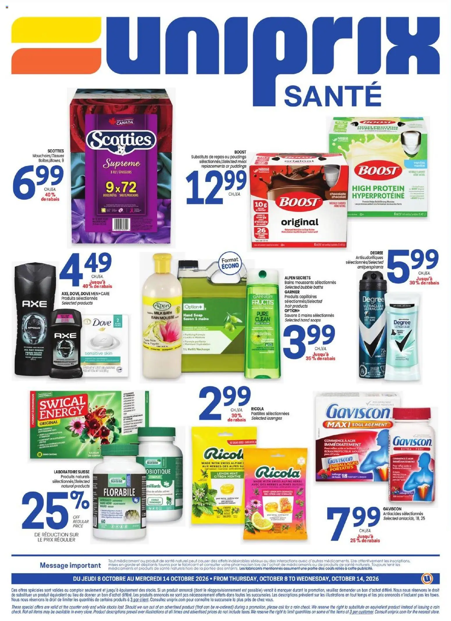 Uniprix flyer valid from Oct 8, 2026 | Page: 4