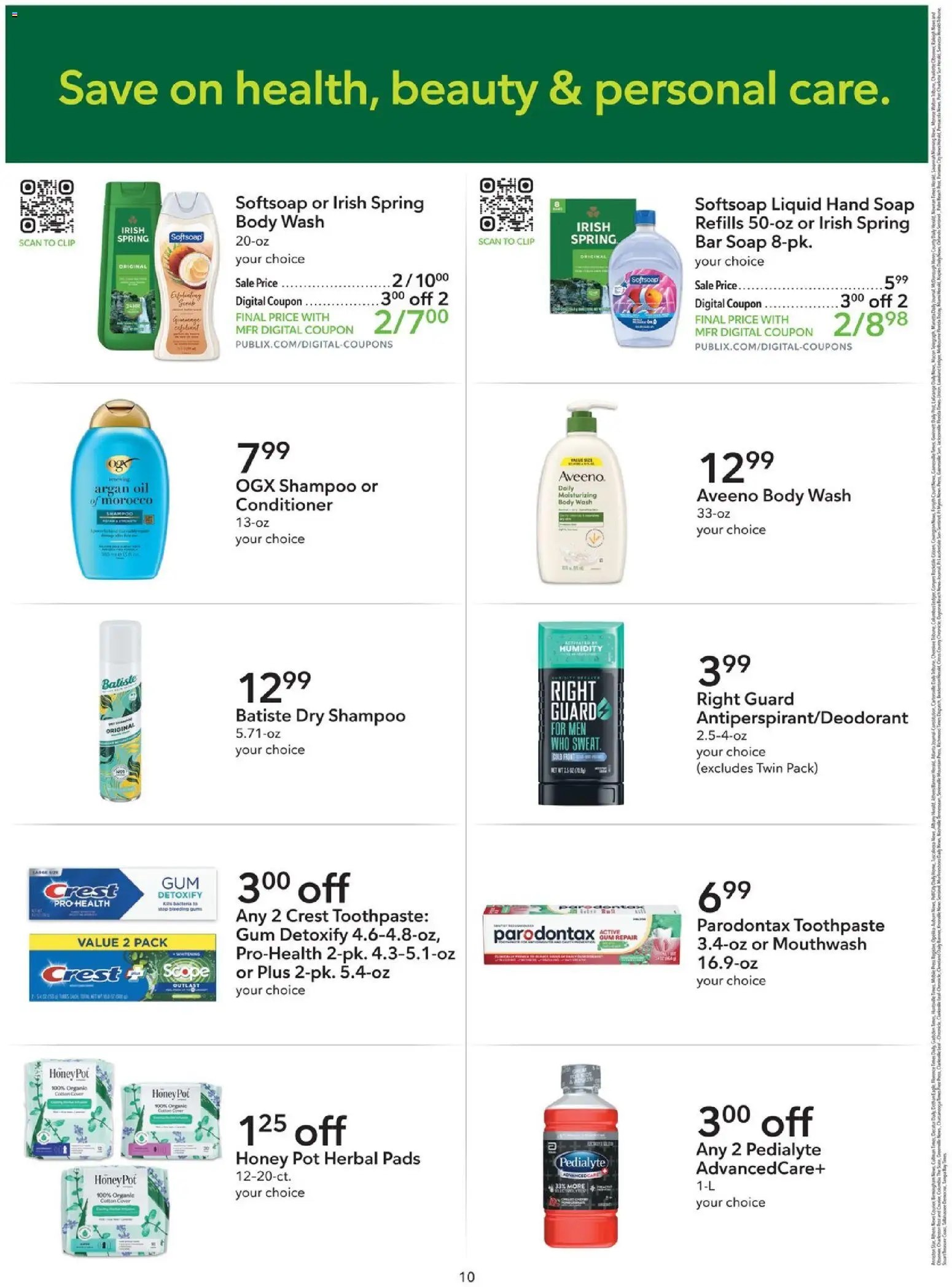 Publix Extra Savings - valid from 16.05.2026 | Page: 10 | Products: Clip, Conditioner, Oil, Bar Soap