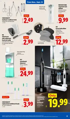 Preview of Lidl weekly ads valid from 09/09/2026 | Page: 31 | Products: Bath, Brush, Toothbrush, Alcohol