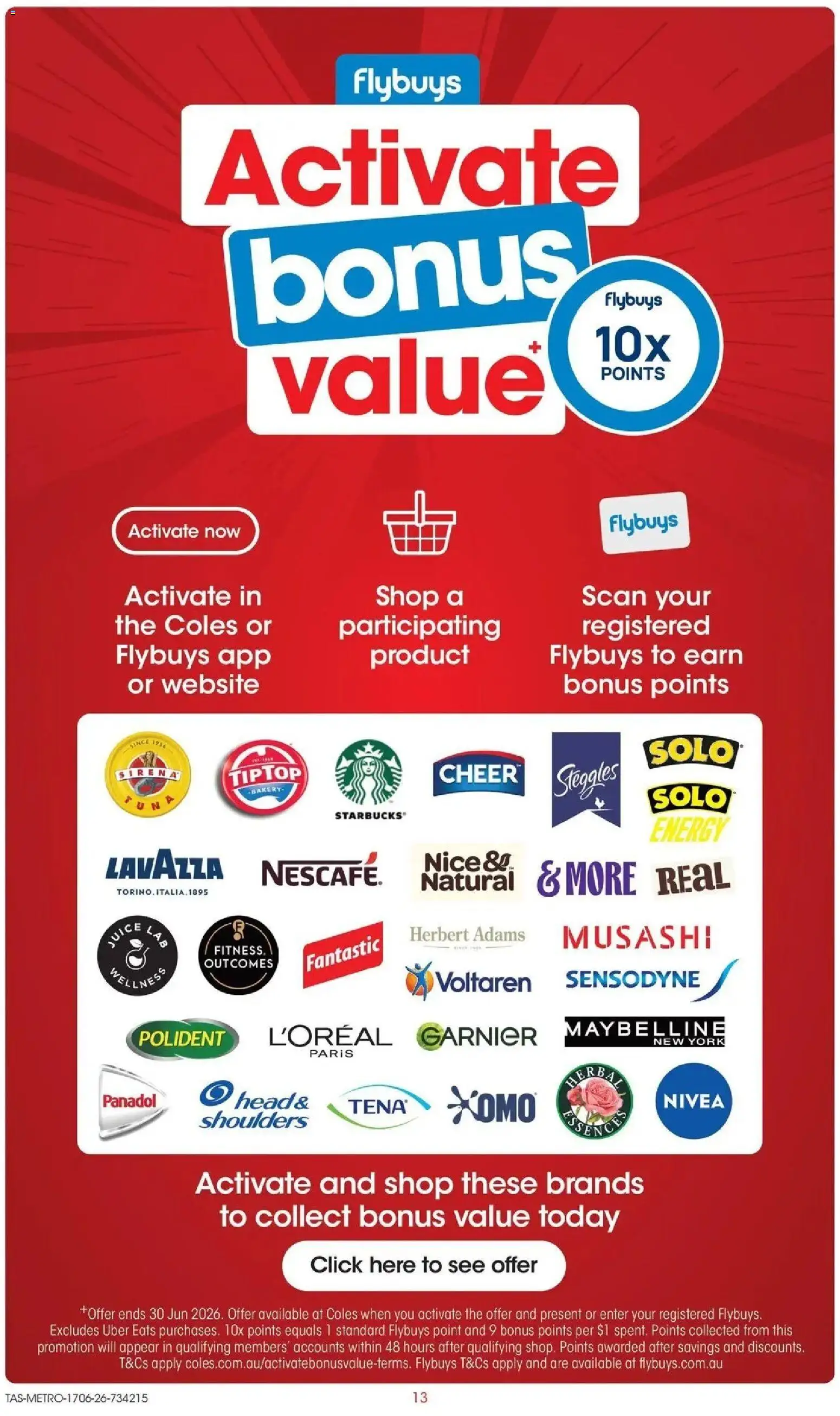 Coles catalogue - valid from 16.06.2026 | Page: 13 | Products: Juice, Bakery