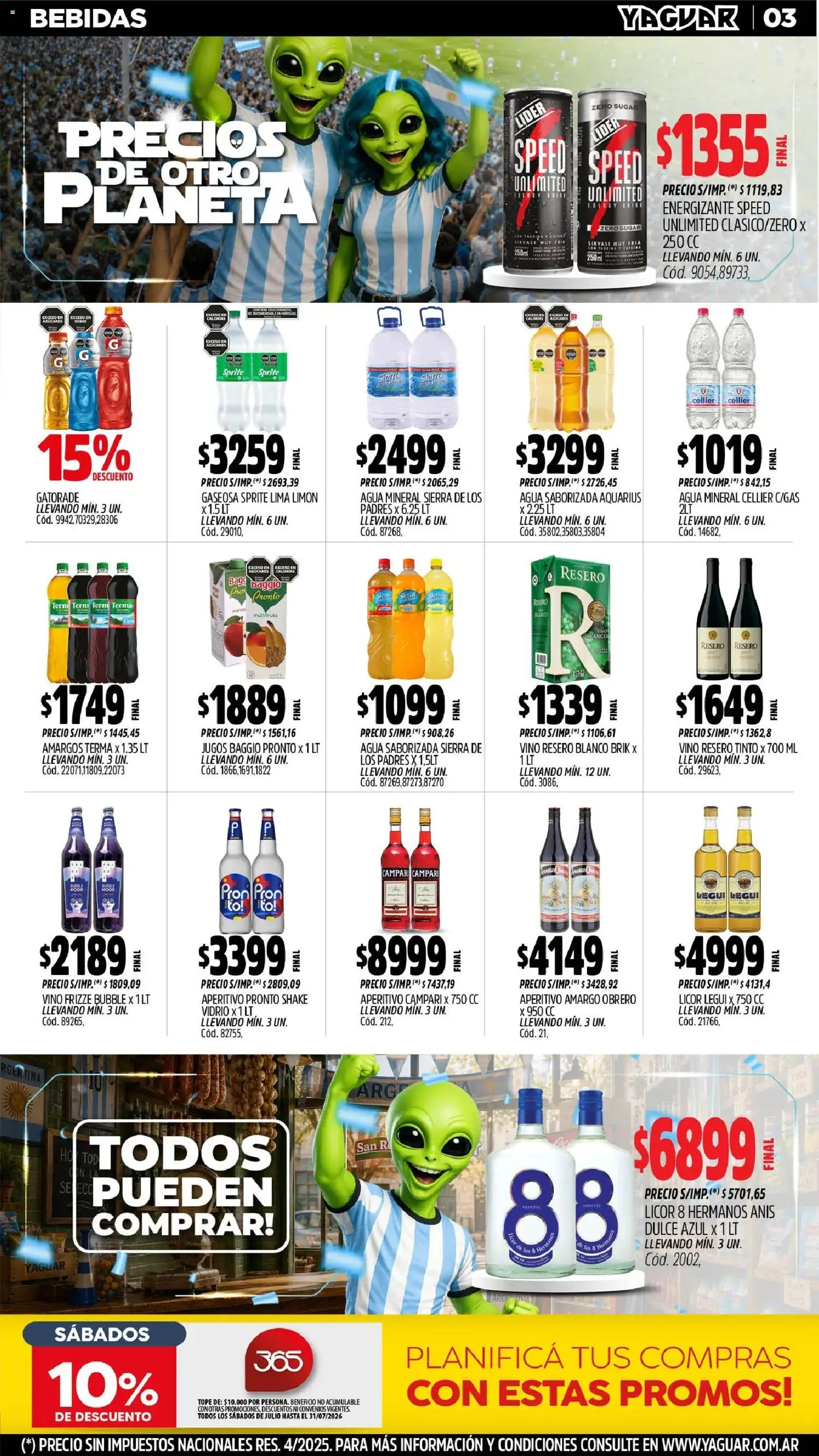 Yaguar - Oferta Semanal Mar del Plata │ válido desde el 29/06/2026 | Página: 4 | Productos: Gaseosa, Agua, Limón, Vino
