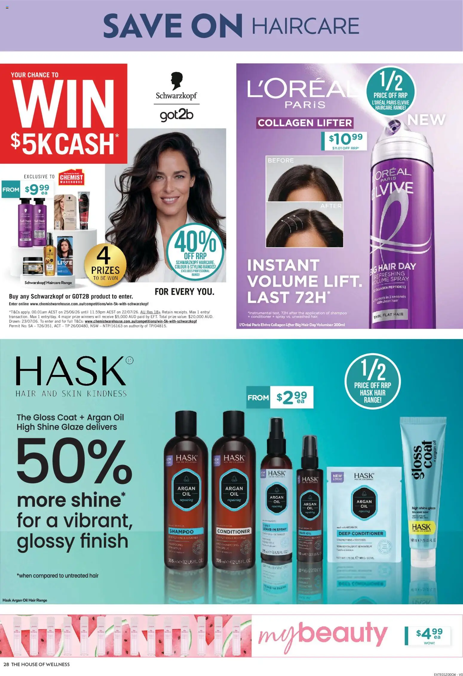 Chemist Warehouse catalogue - valid from 17/07/2026 | Page: 28 | Products: Shampoo, Conditioner, Hair oil, Coat