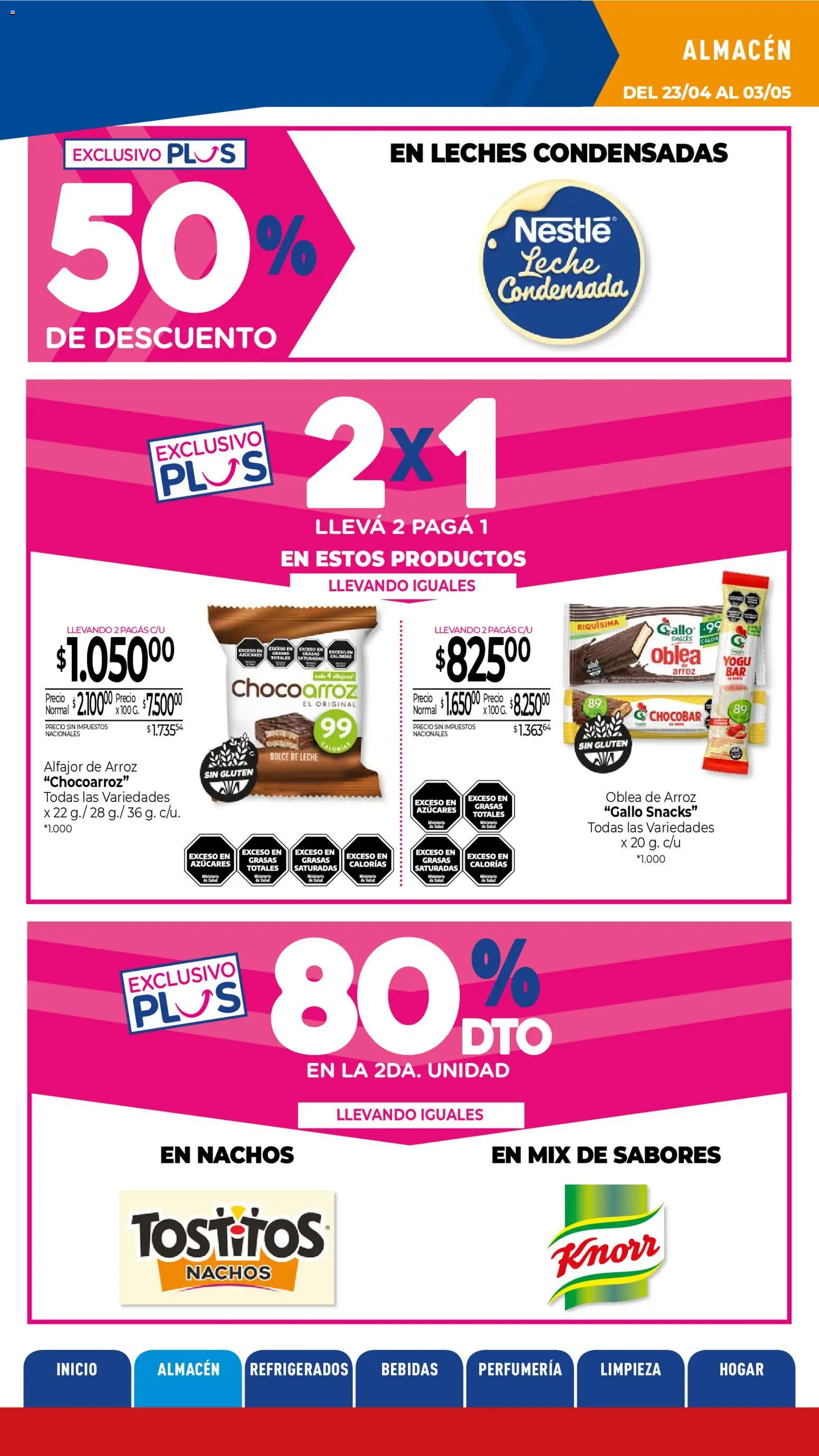 La Anonima catálogo │ válido desde el 23.04.2026 | Página: 5 | Productos: Dulce de leche, Leche, Alfajor, Arroz