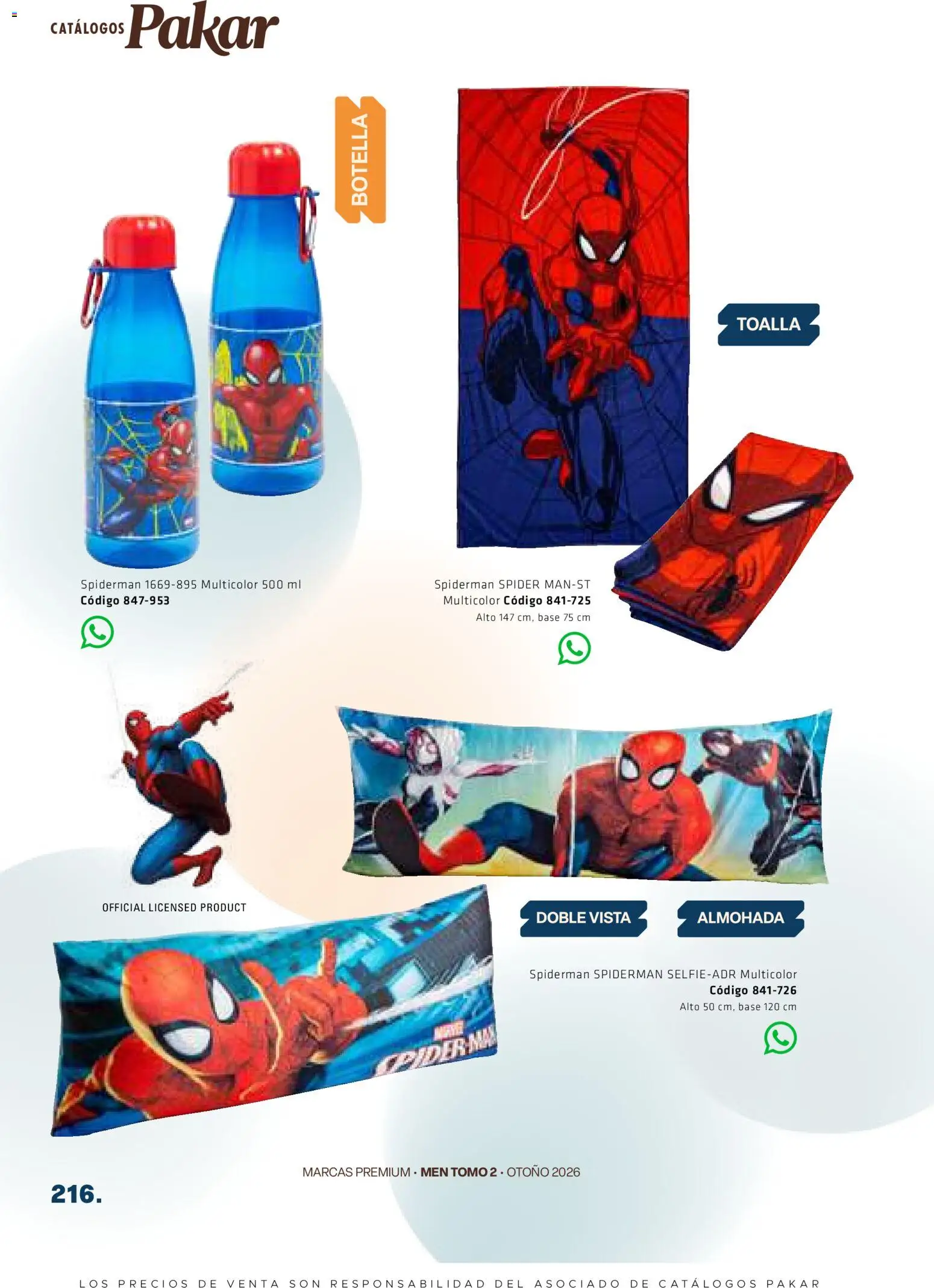 Nuevas ofertas de SC Pakar válidas en toda la República Mexicana desde el 28/08/2026. ¡Encuentra las mejores ofertas en SC Pakar catálogo Premium Men Tomo 2! | Página: 216 | Productos: Toalla, Almohada, Botella