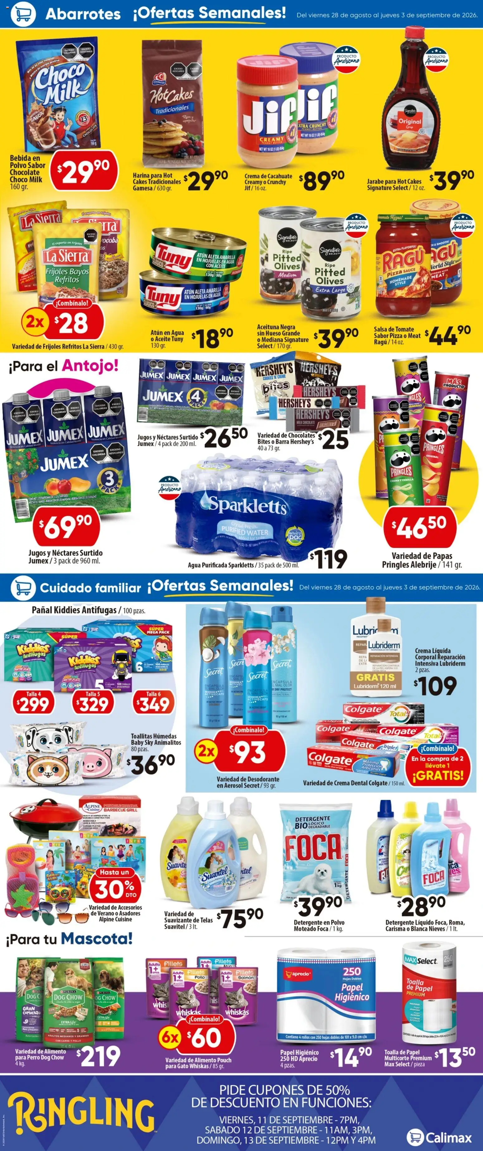 Nuevas ofertas de Calimax válidas en toda la República Mexicana desde el 28/08/2026. ¡Encuentra las mejores ofertas en Calimax folleto Ensenada! | Página: 2 | Productos: Desodorante, Pollo, Detergente, Chocolate