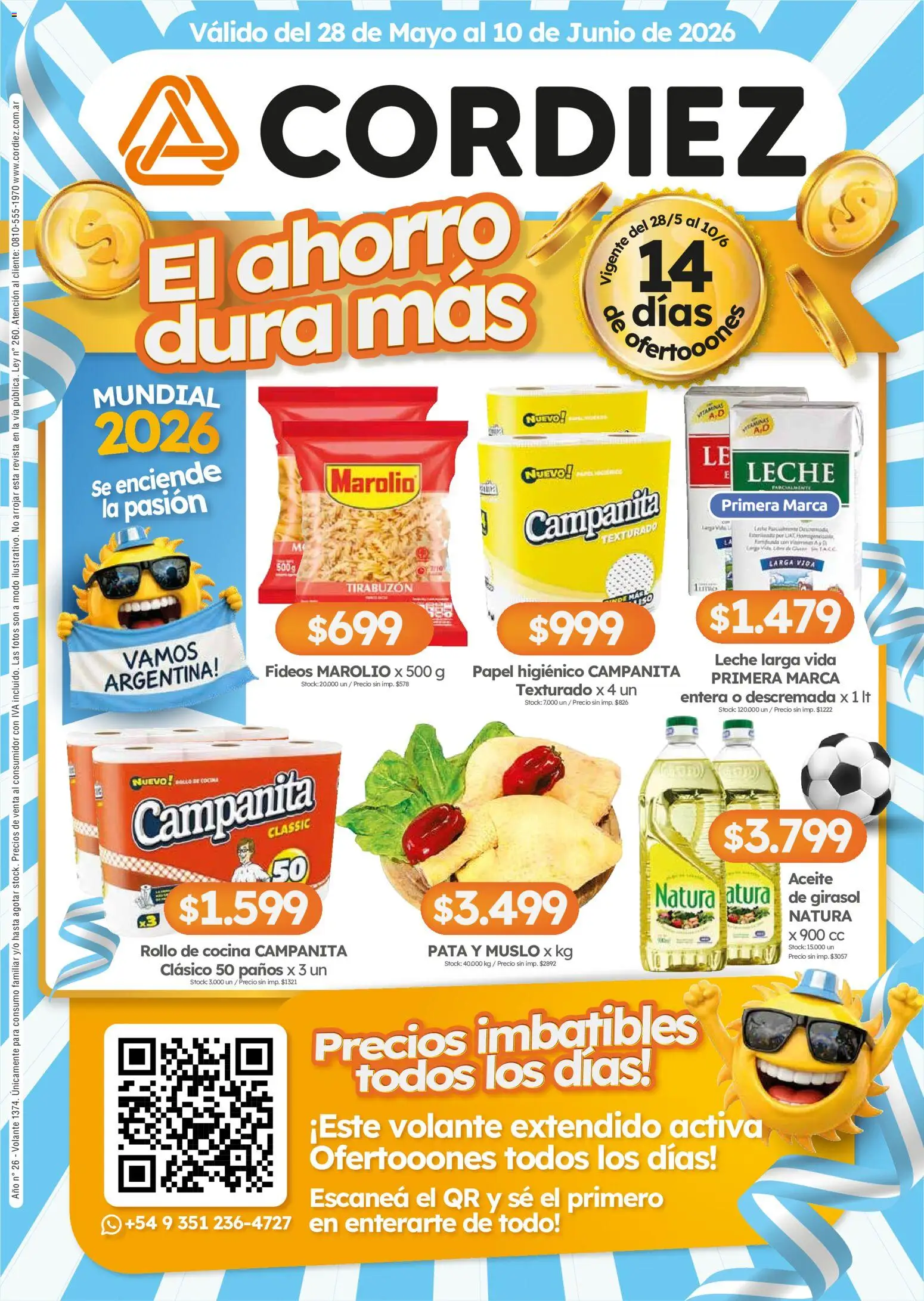 Cordiez ofertas │ válido desde el 28.05.2026 | Página: 1 | Productos: Papel higiénico, Cocina, Pollo, Aceite