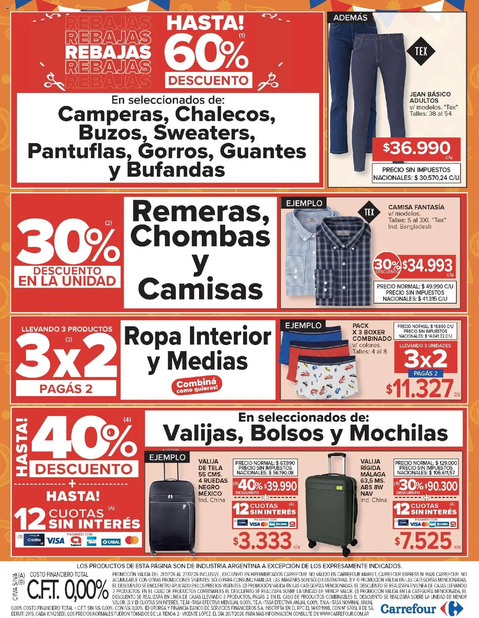 Carrefour - AHORRO FIN DE MES │ válido desde el 21/07/2026 | Página: 25 | Productos: Sobre, Ropa interior, Medias, Guantes