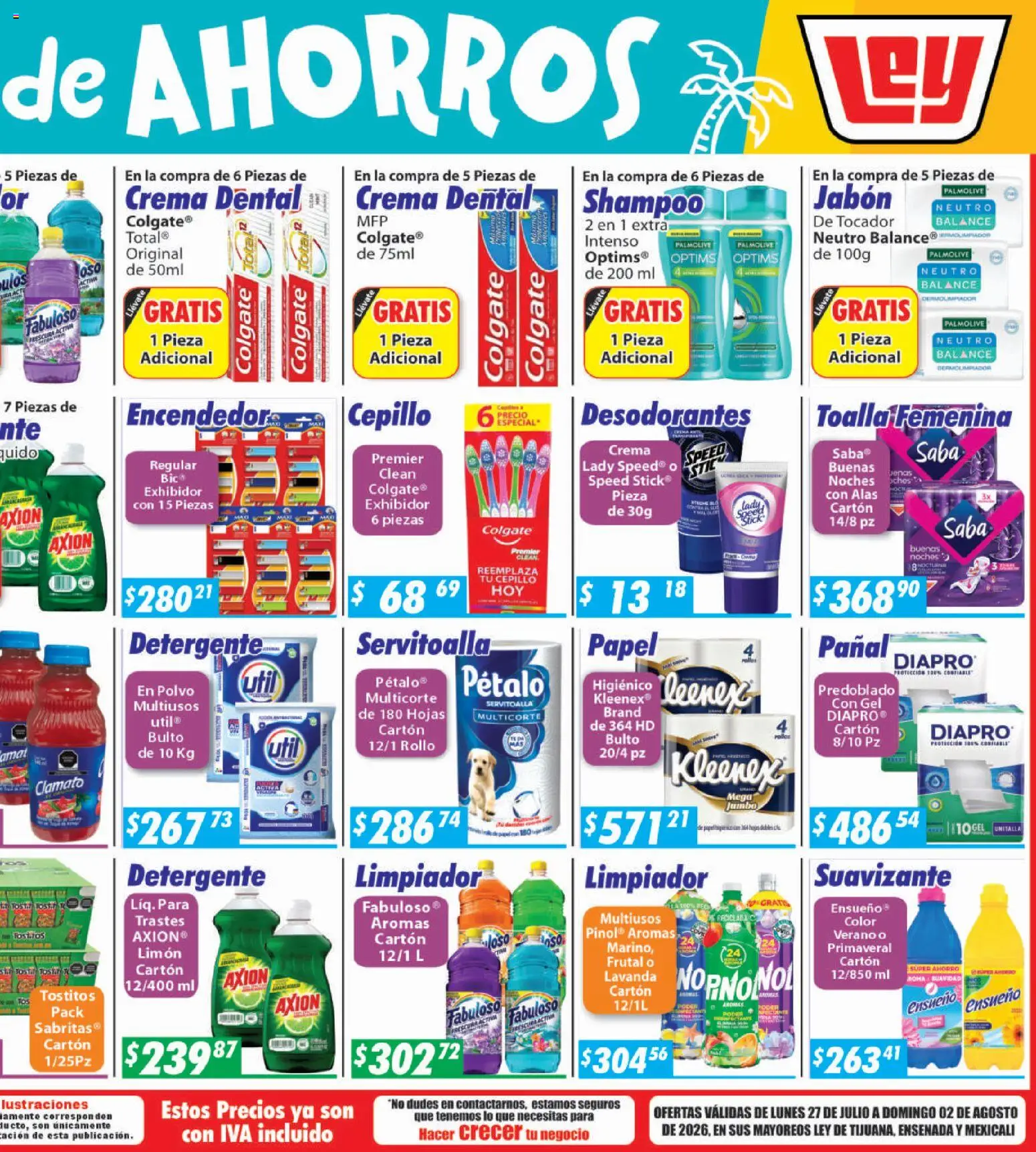 Nuevas ofertas de Casa Ley válidas en toda la República Mexicana desde el 27/07/2026. ¡Encuentra las mejores ofertas en Casa Ley folleto Frontera! | Página: 6 | Productos: Detergente, Cepillo, Limón, Polvo
