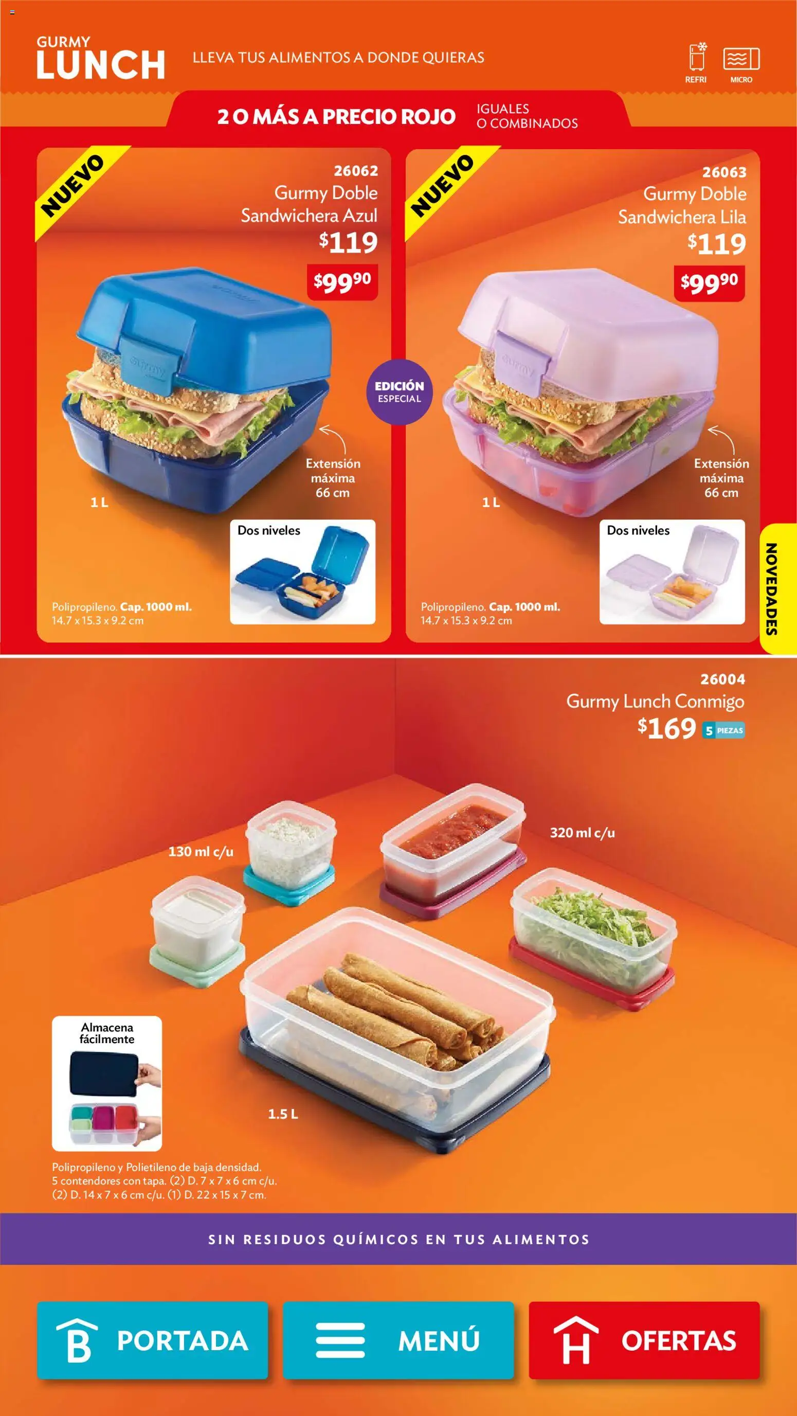 Nuevas ofertas de Betterware válidas en toda la República Mexicana desde el 29/06/2026. ¡Encuentra las mejores ofertas en Betterware campaña 7 2026! | Página: 59 | Productos: Extensión, Sandwichera