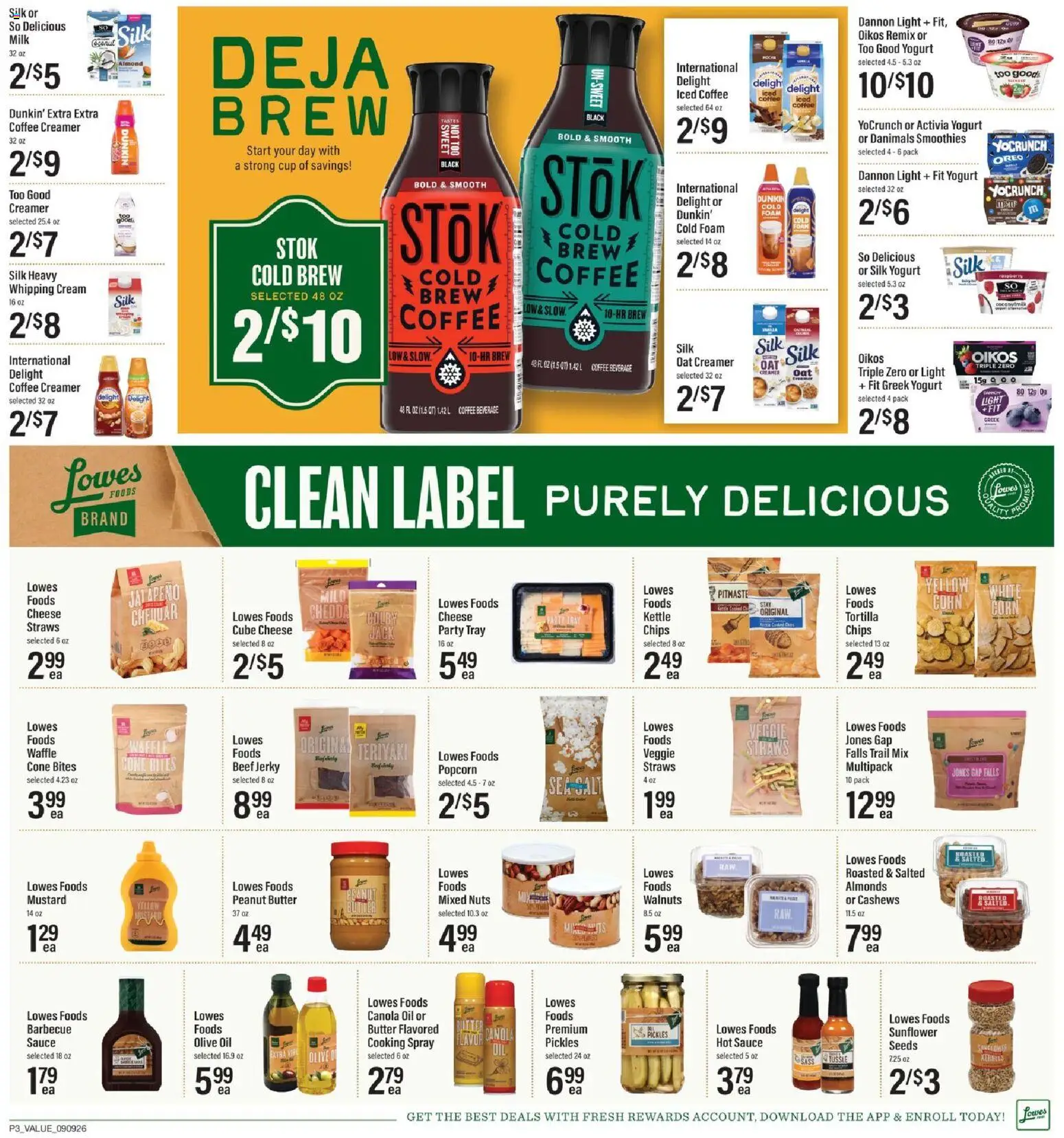 Lowes Foods Weekly Ad - NC - valid from 09/09/2026 | Page: 6 | Products: Almonds, Walnuts, Yogurt, Canola oil