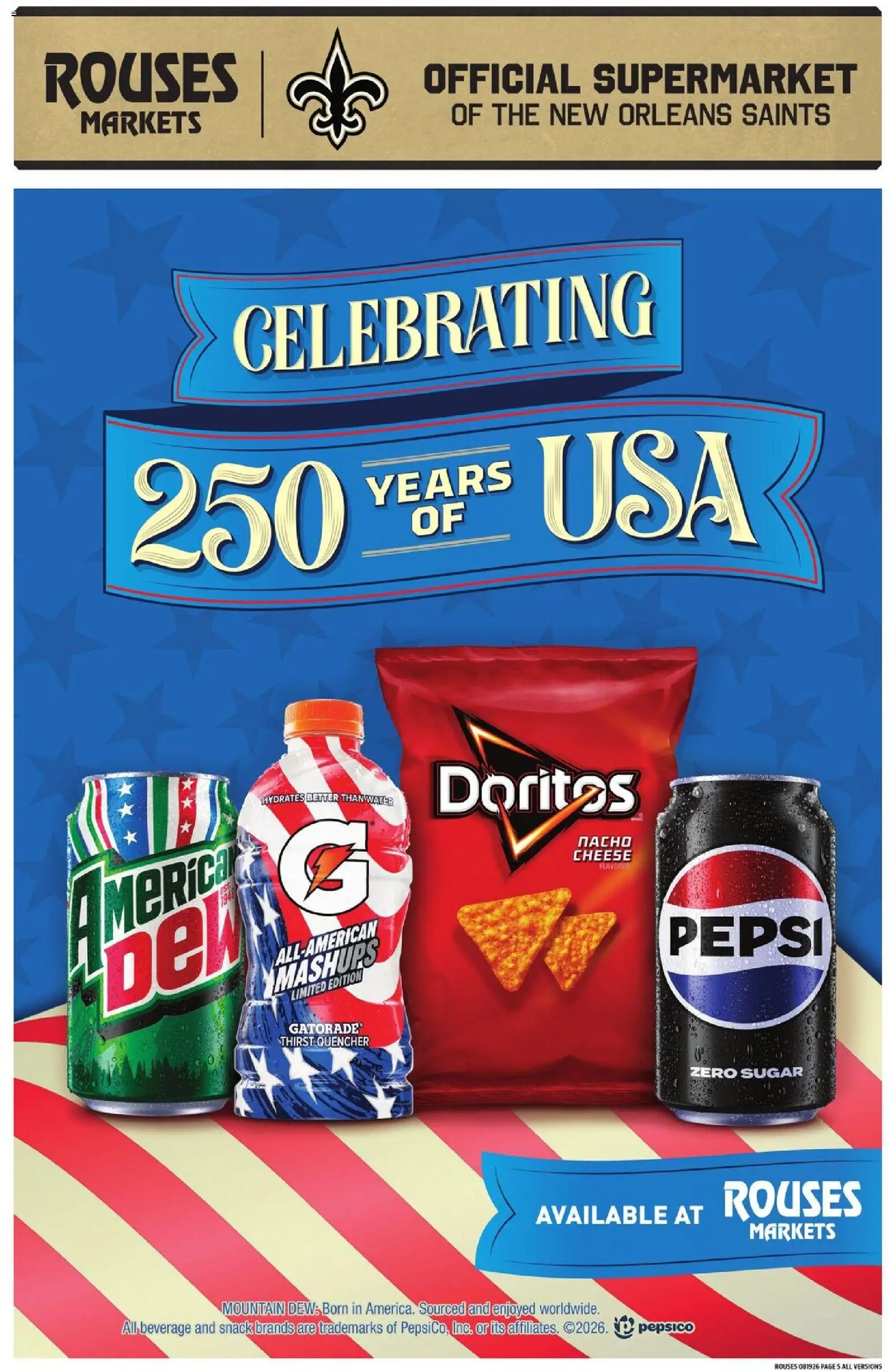 Rouses Weekly Ad - valid from 08/19/2026 | Page: 7 | Products: Cheese, Water, Sugar, Pepsi