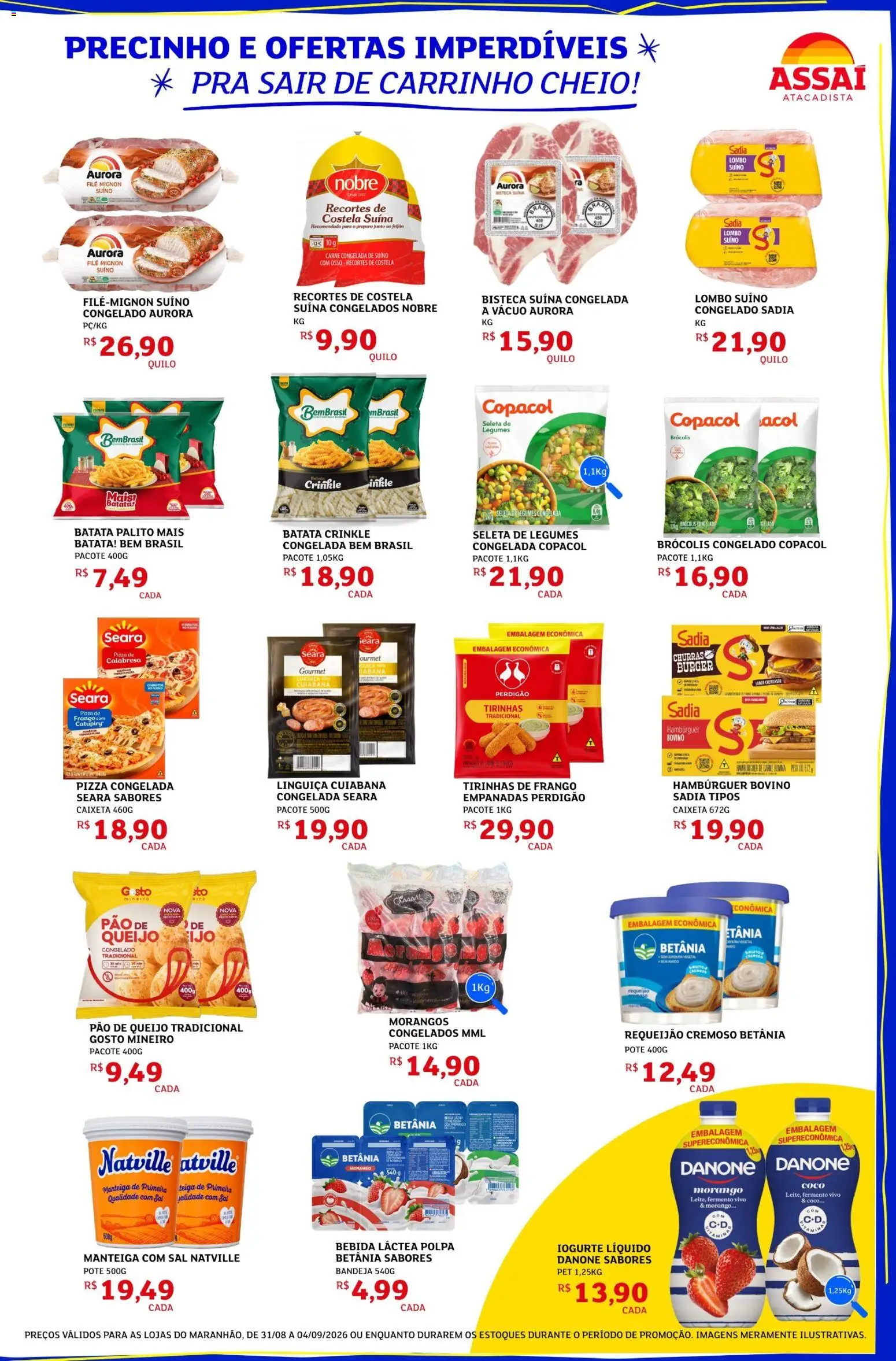 Assaí Atacadista Folheto - válido de 31/08/2026 | Página: 3 | Produtos: Coco, Feijão, Lombo, Morangos