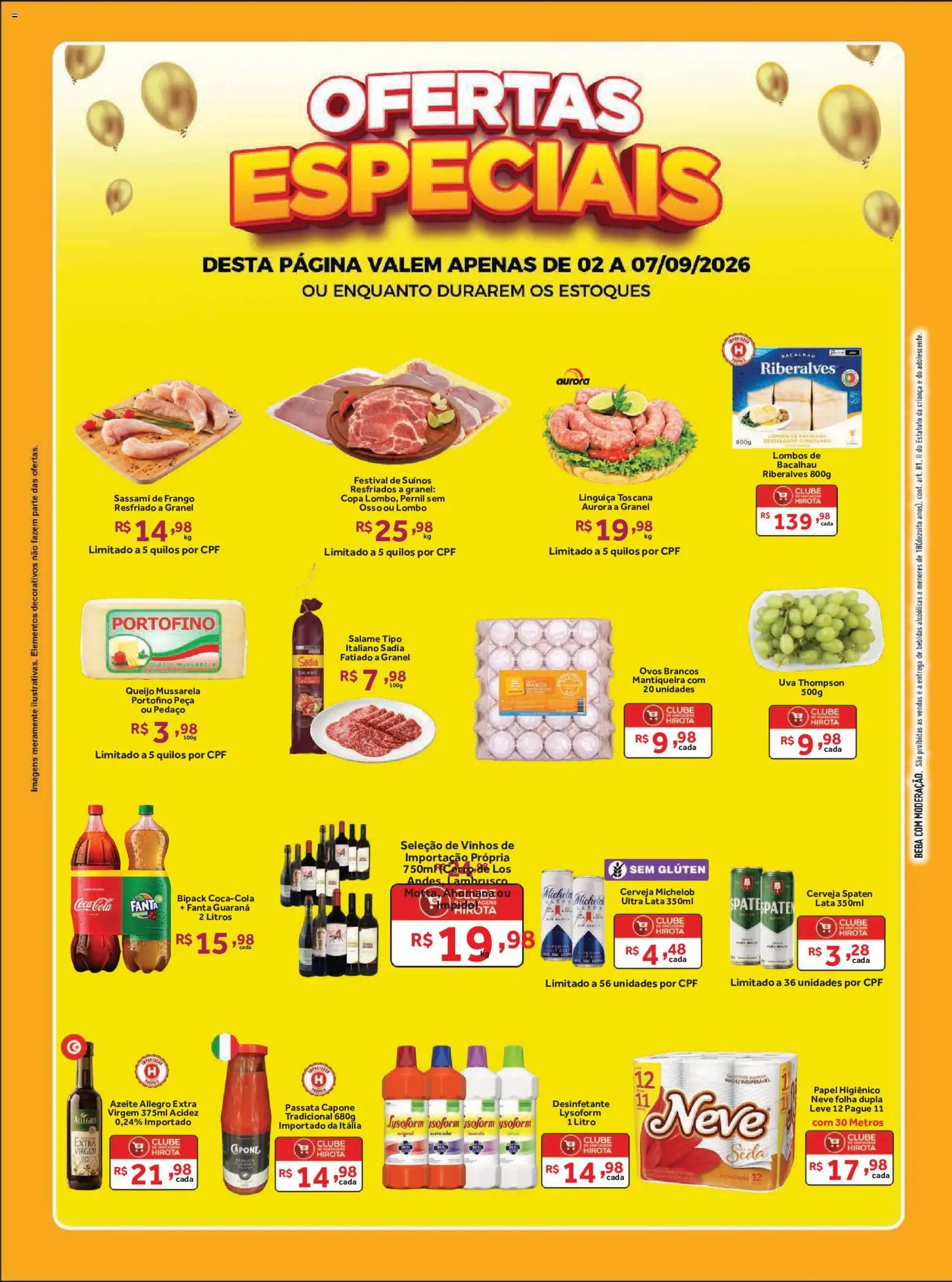 Hirota Food Folheto - válido de 02/09/2026 | Página: 2 | Produtos: Lombo, Pernil, Salame, Papel higiênico