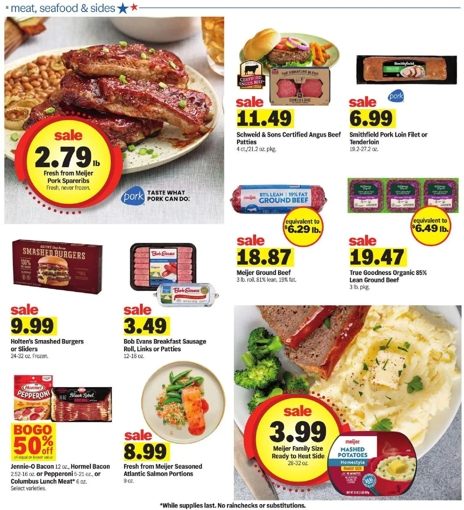 Meijer Weekly Ad - valid from 07/22/2026 | Page: 12 | Products: Beef, Potatoes, Seafood, Sausage