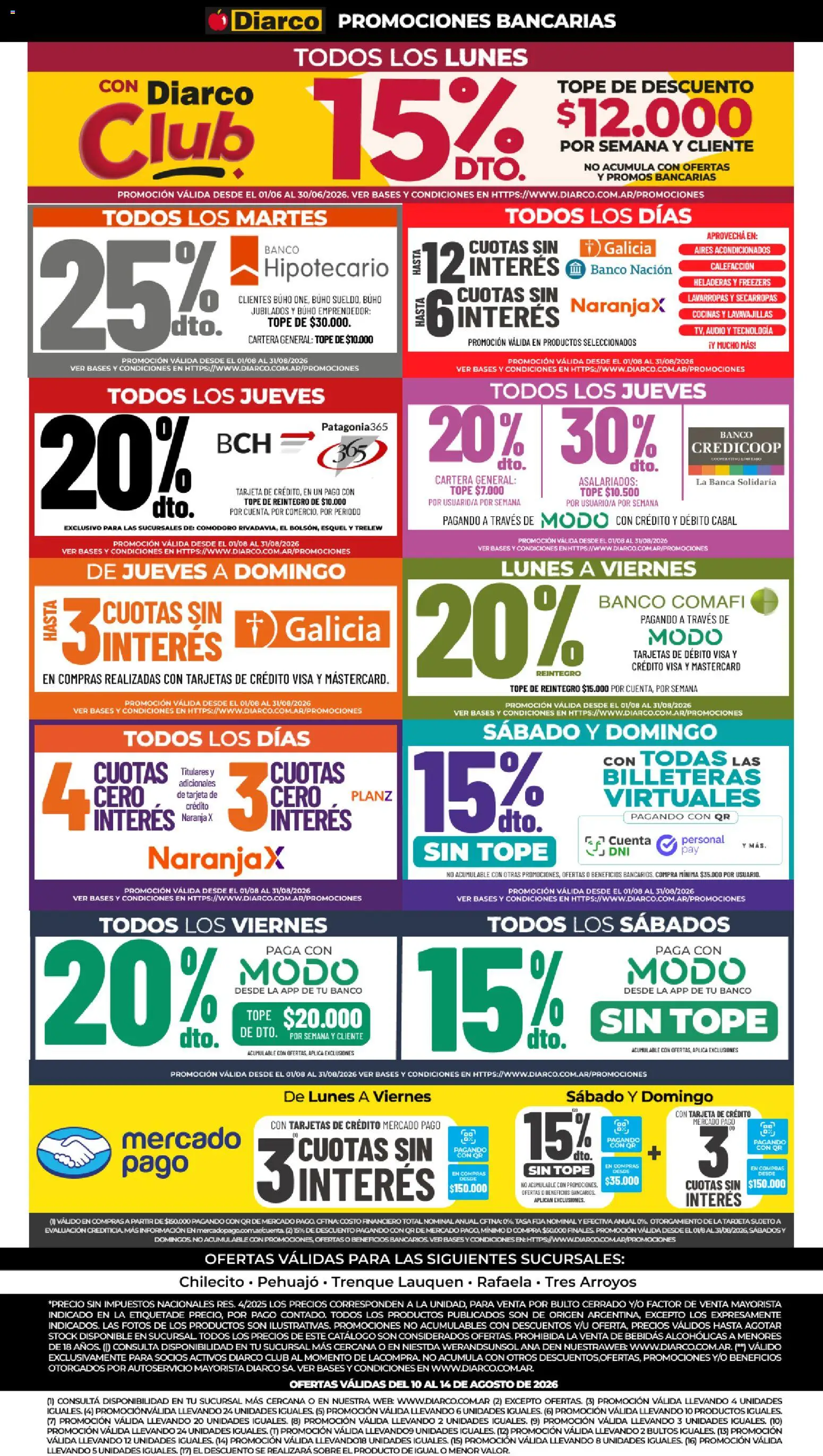 Diarco - Ofertas Pueblo Interior │ válido desde el 10/08/2026 | Página: 11 | Productos: Cartera, Lavavajillas, Sobre, Secarropas
