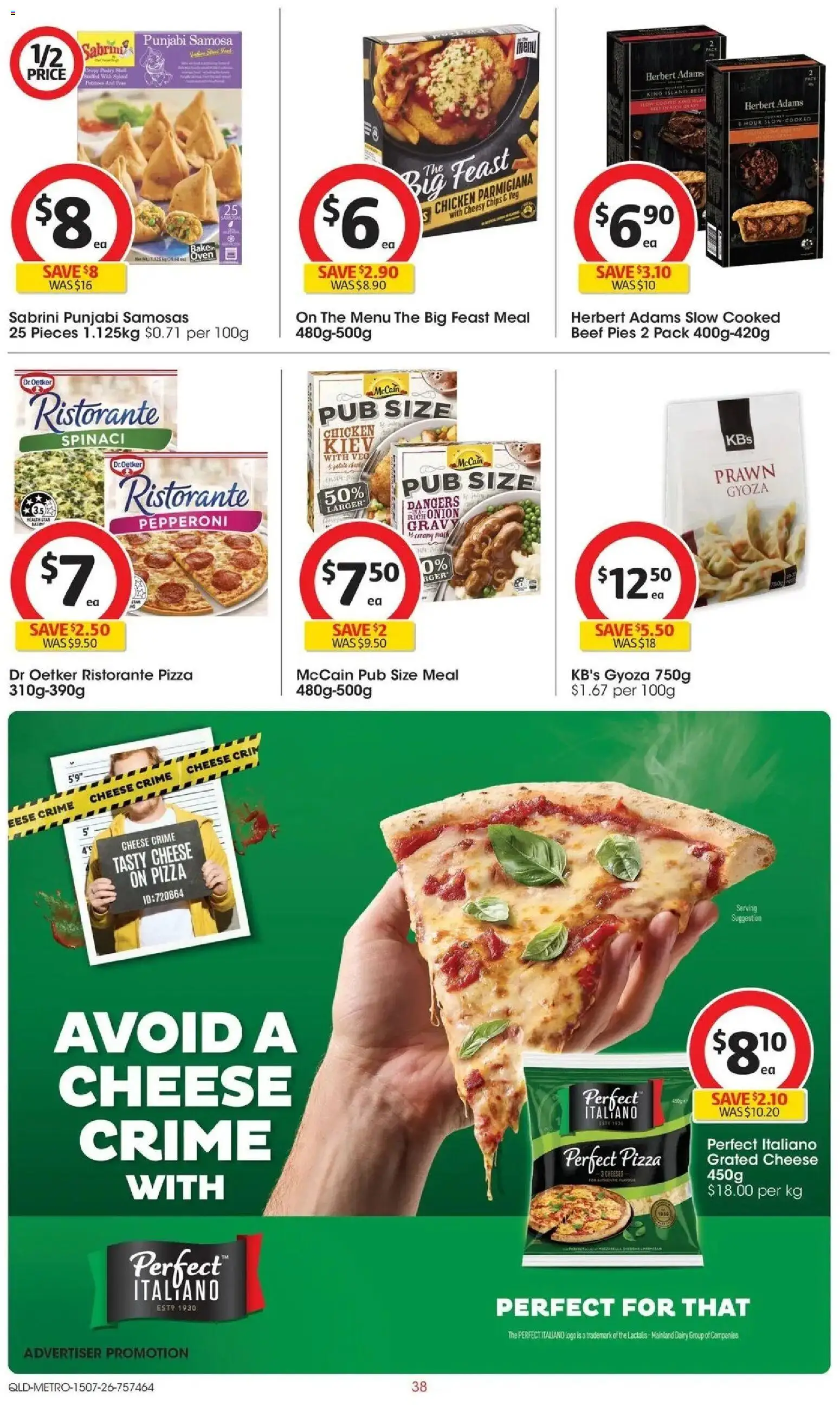 Coles catalogue - valid from 15/07/2026 | Page: 38 | Products: Pizza, Chicken, Beef, Pies
