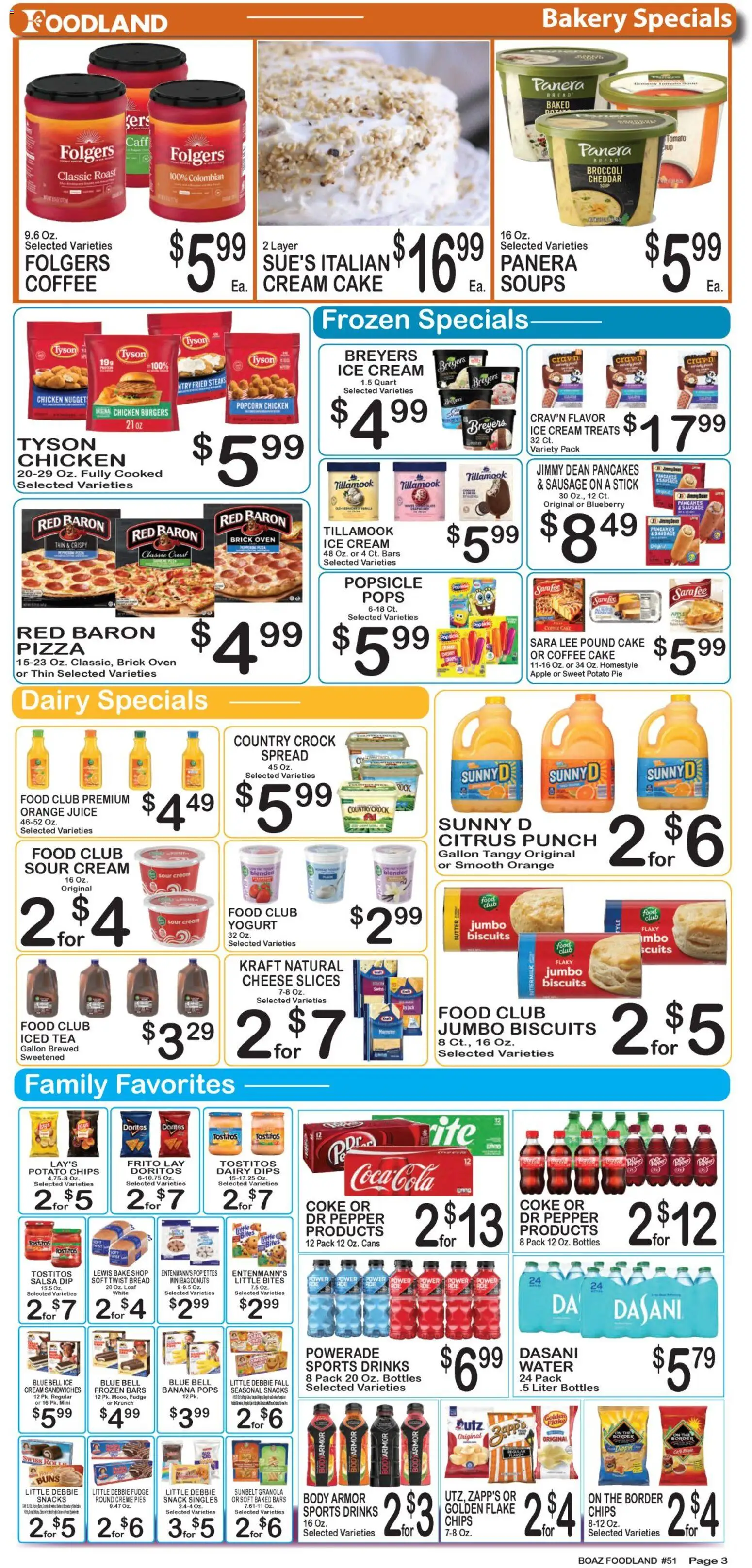 Foodland Weekly Ad - valid from 08/25/2026 | Page: 3 | Products: Broccoli, Popcorn, Yogurt, Pizza