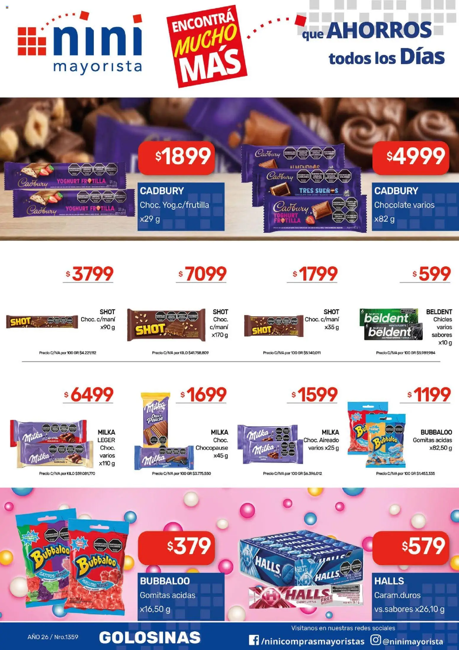 NINI Mayorista ofertas │ válido desde el 11.05.2026 | Página: 33 | Productos: Gomitas, Chicles, Chocolate, Golosinas