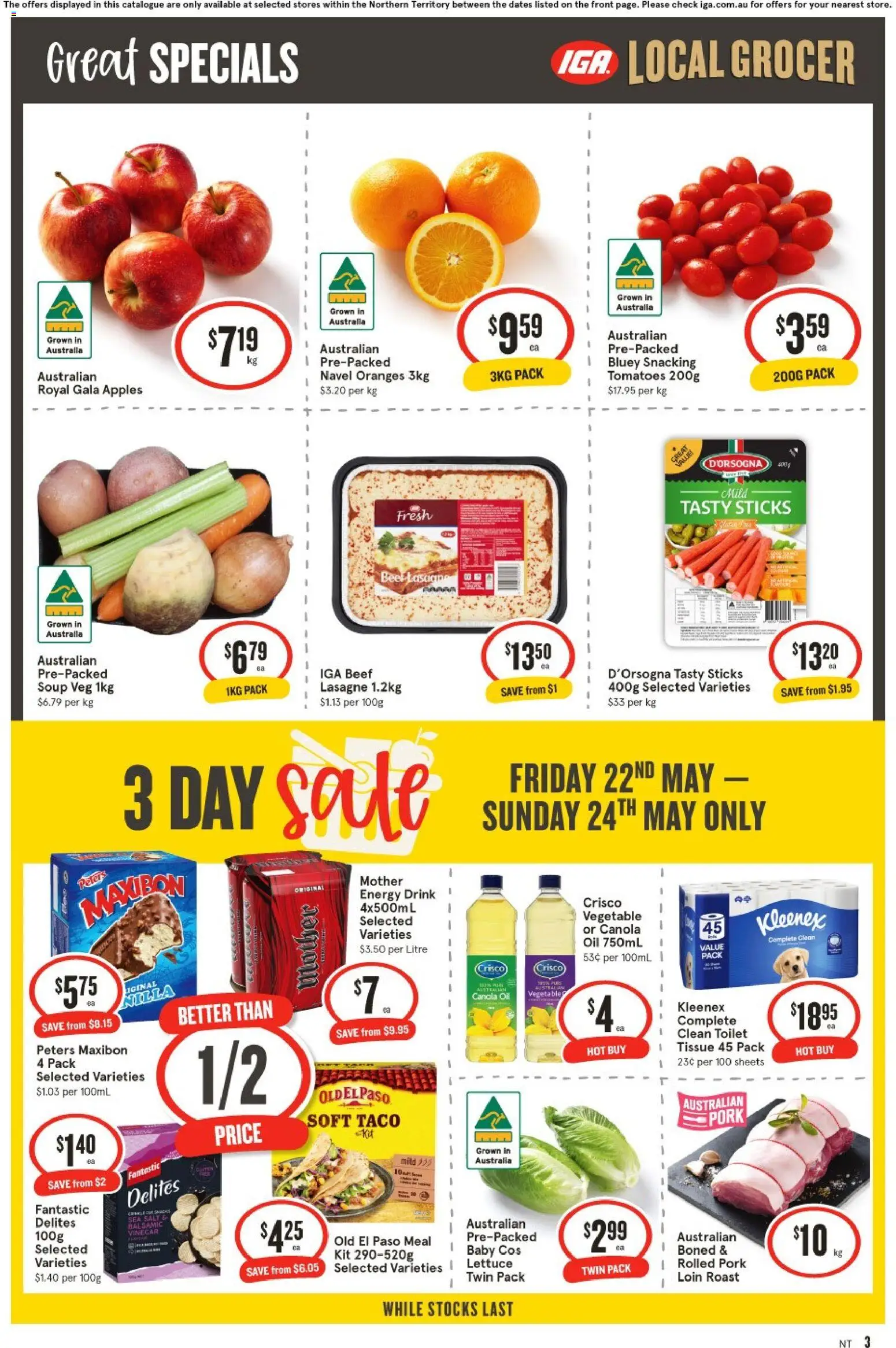 IGA catalogue - valid from 20.05.2026 | Page: 4 | Products: Lettuce, Salt, Soup, Vinegar