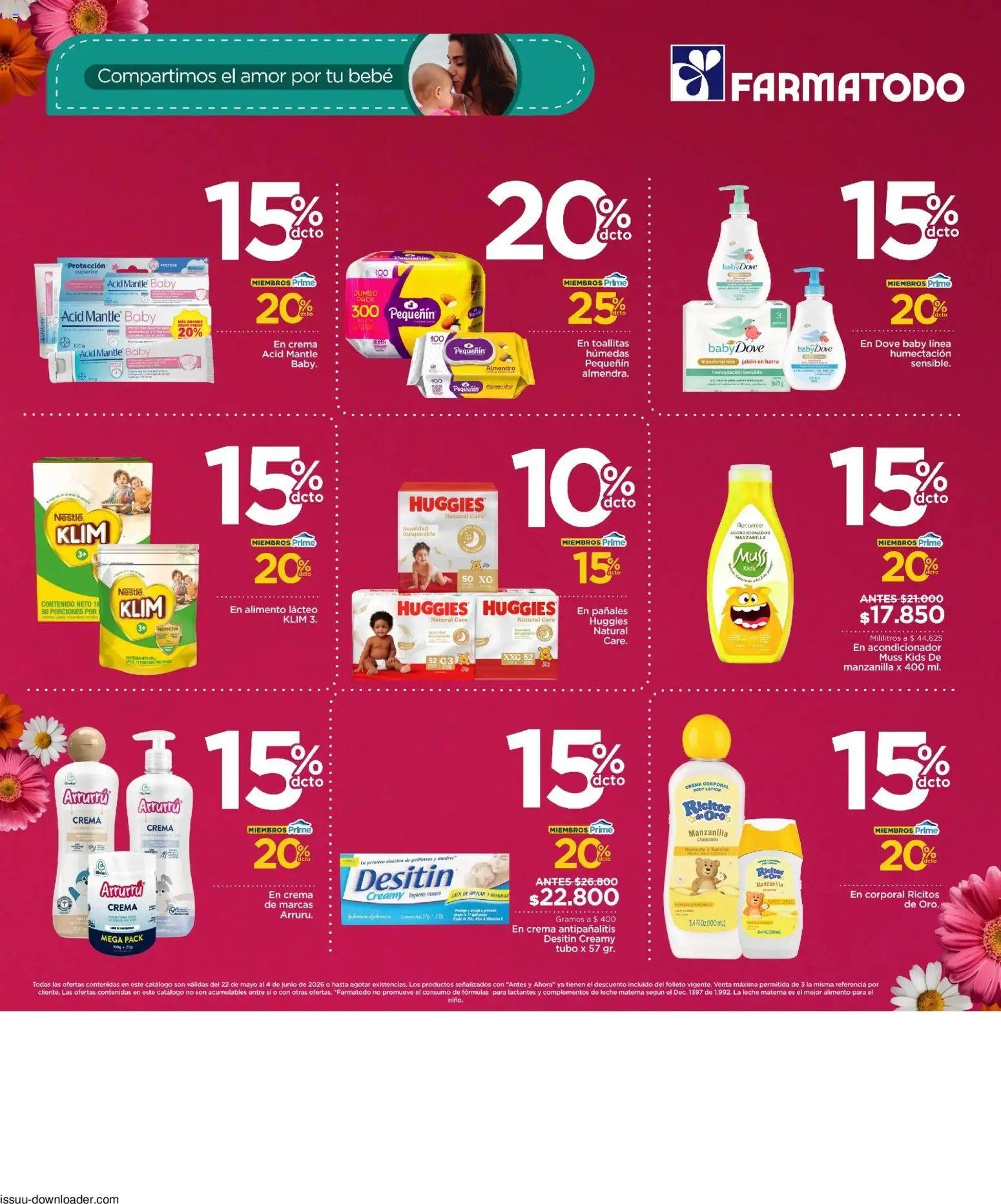 FarmaTodo revista - valida desde el 22.05.2026 | Página: 2 | Productos: Almendra, Crema, Pañales, Leche