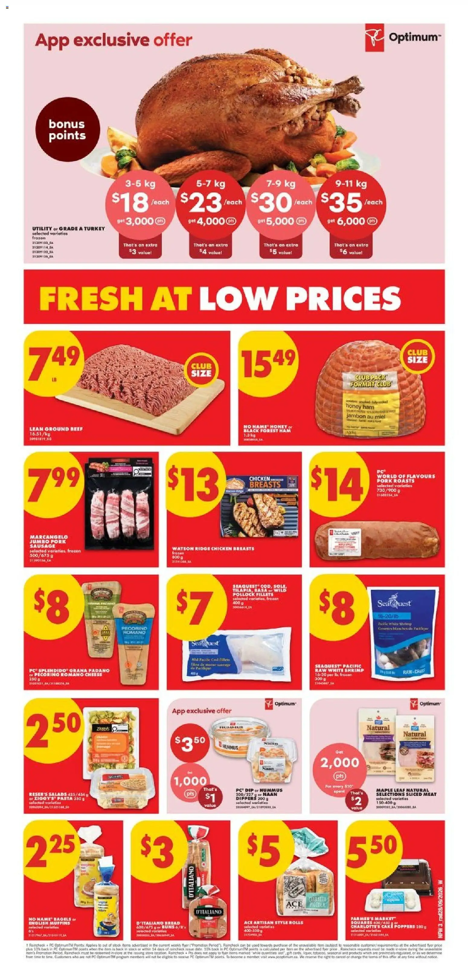 No Frills flyer valid from Oct 1, 2026 | Page: 4 | Products: Beef, Hummus, Chicken breasts, Bread