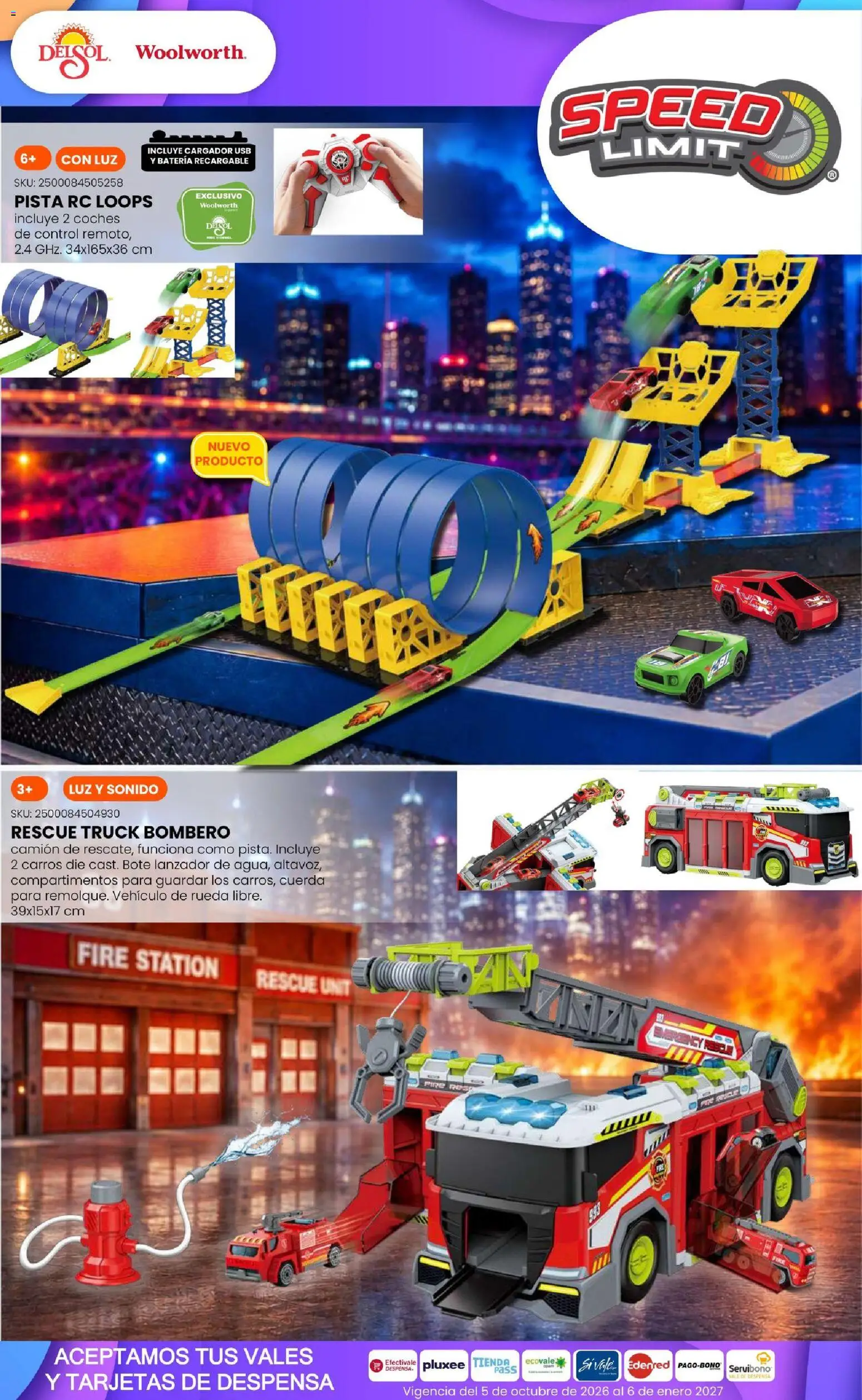 Nuevas ofertas de Del Sol y Woolworth válidas en toda la República Mexicana desde el 01/10/2026. ¡Encuentra las mejores ofertas en Del Sol y Woolworth catálogo El Castillo del Juguete! | Página: 185