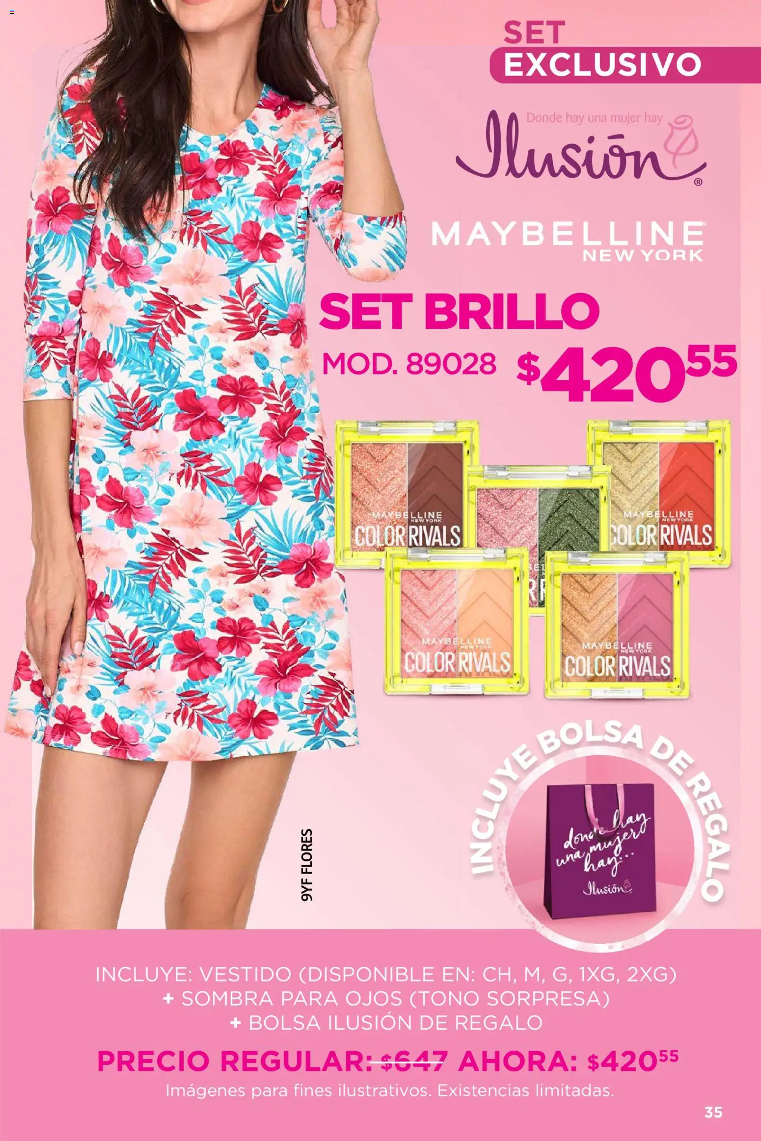 Nuevas ofertas de Ilusión válidas en toda la República Mexicana desde el 01.06.2026. ¡Encuentra las mejores ofertas en Ilusión catálogo Rebajas de Verano! | Página: 35 | Productos: Bolsa, Brillo, Sombra, Vestido