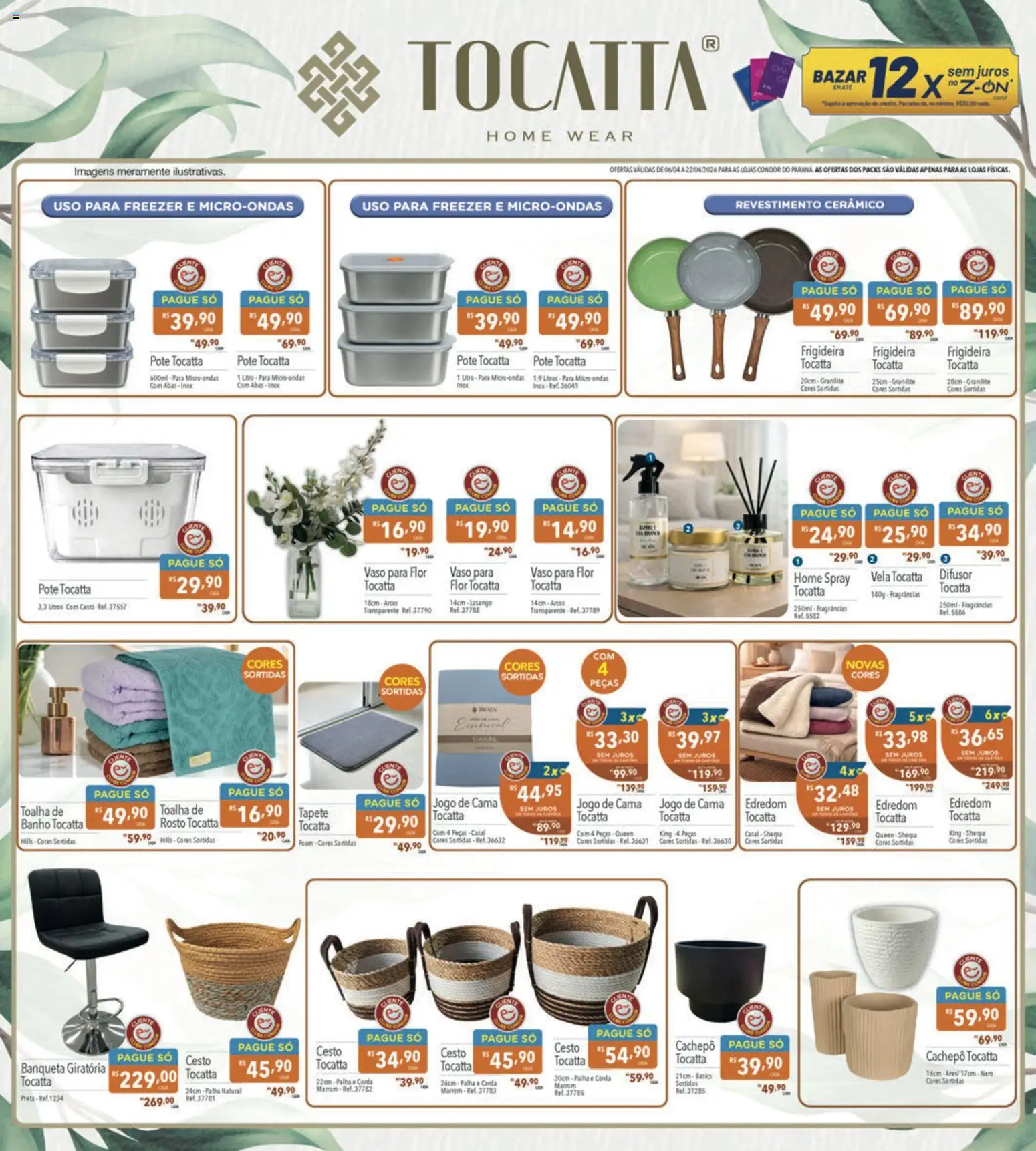 Supermercados Condor Folheto - válido de 06.04.2026 | Página: 26 | Produtos: Difusor, Frigideira, Jogo de cama, Edredom