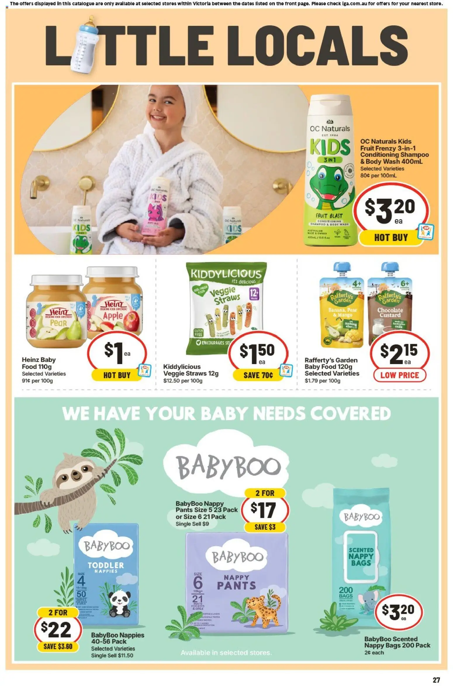 IGA catalogue - valid from 05/08/2026 | Page: 28 | Products: Shampoo, Nappies, Baby food, Pants