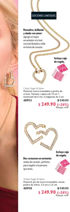 Vista previa de Oriflame campaña 7 2026, nuevo folleto de la tienda, válido en México a partir del 09.05.2026 | Página: 139 | Productos: Collar, Aretes, Caja, Cadena