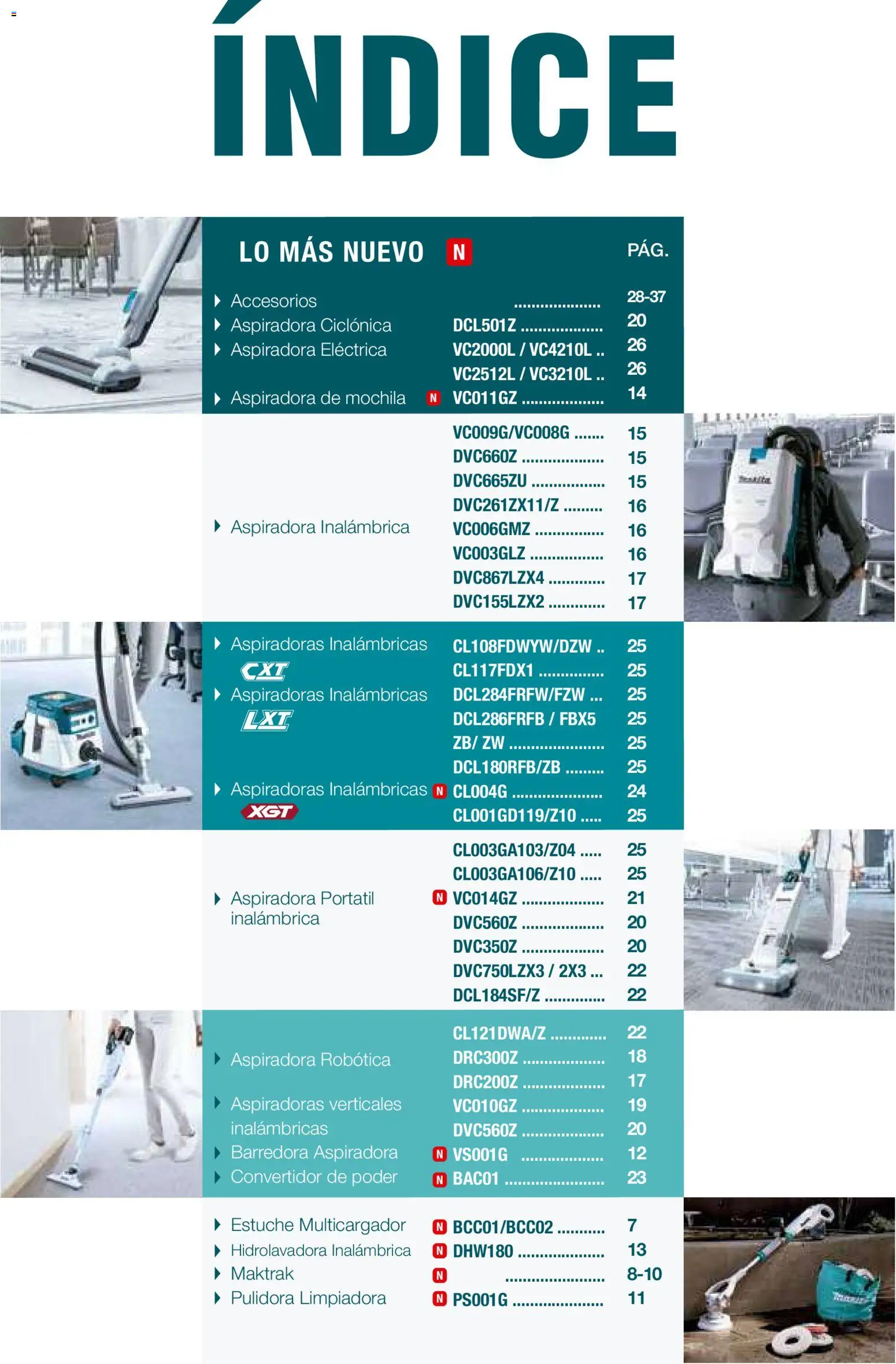 Nuevas ofertas de Makita válidas en toda la República Mexicana desde el 01/12/2025. ¡Encuentra las mejores ofertas en Makita catálogo Aspiradoras! | Página: 3 | Productos: Mochila, Estuche, Aspiradora inalámbrica, Aspiradora