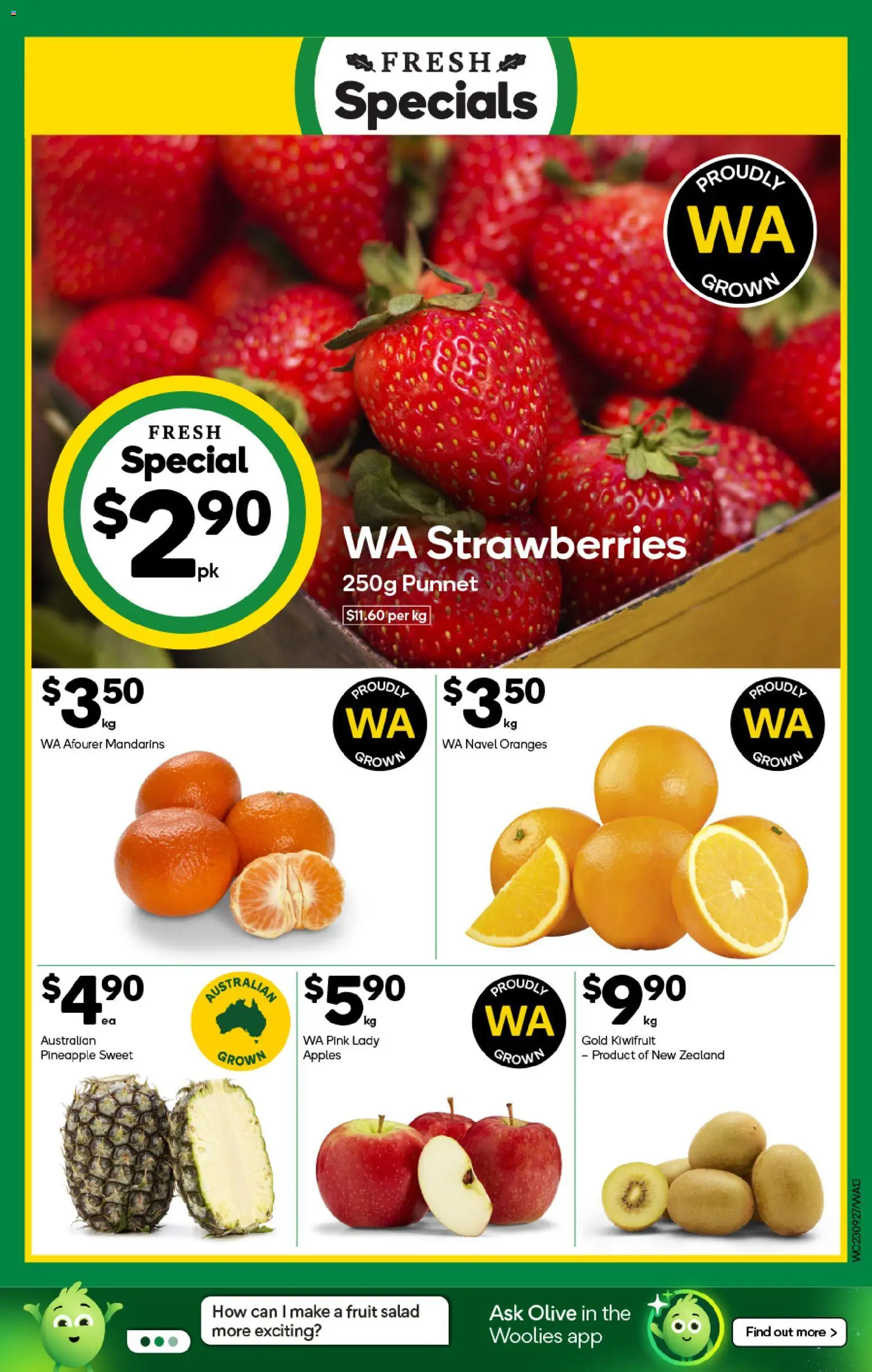 Woolworths catalogue - valid from 23/09/2026 | Page: 13 | Products: Strawberries, Kiwifruit, Mandarins, Fruit