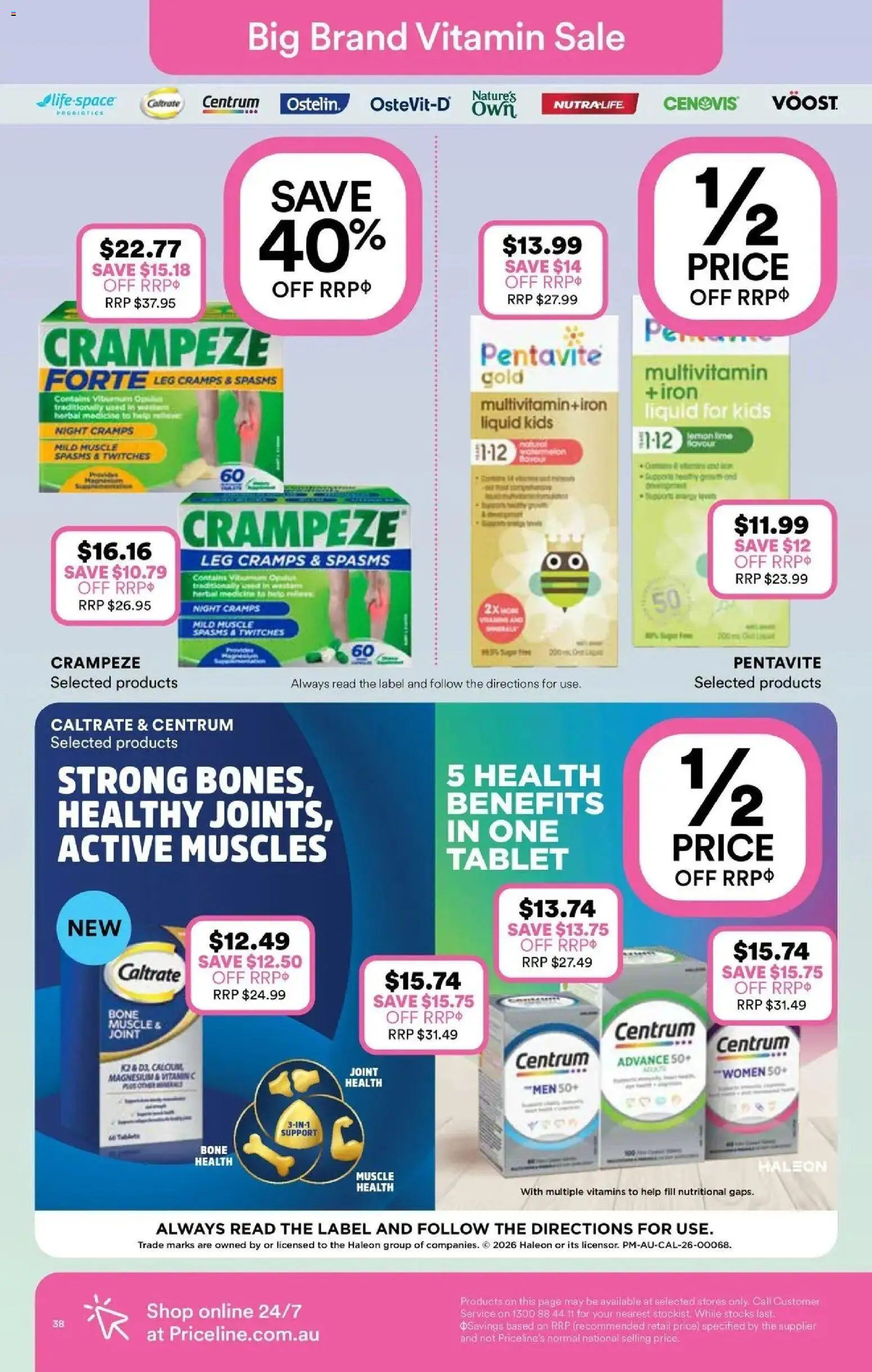 Priceline Pharmacy catalogue Brisbane - 13/08/2026 > weekly / monthly specials | Page: 38 | Products: Lime, Tablet, Iron, Vitamin