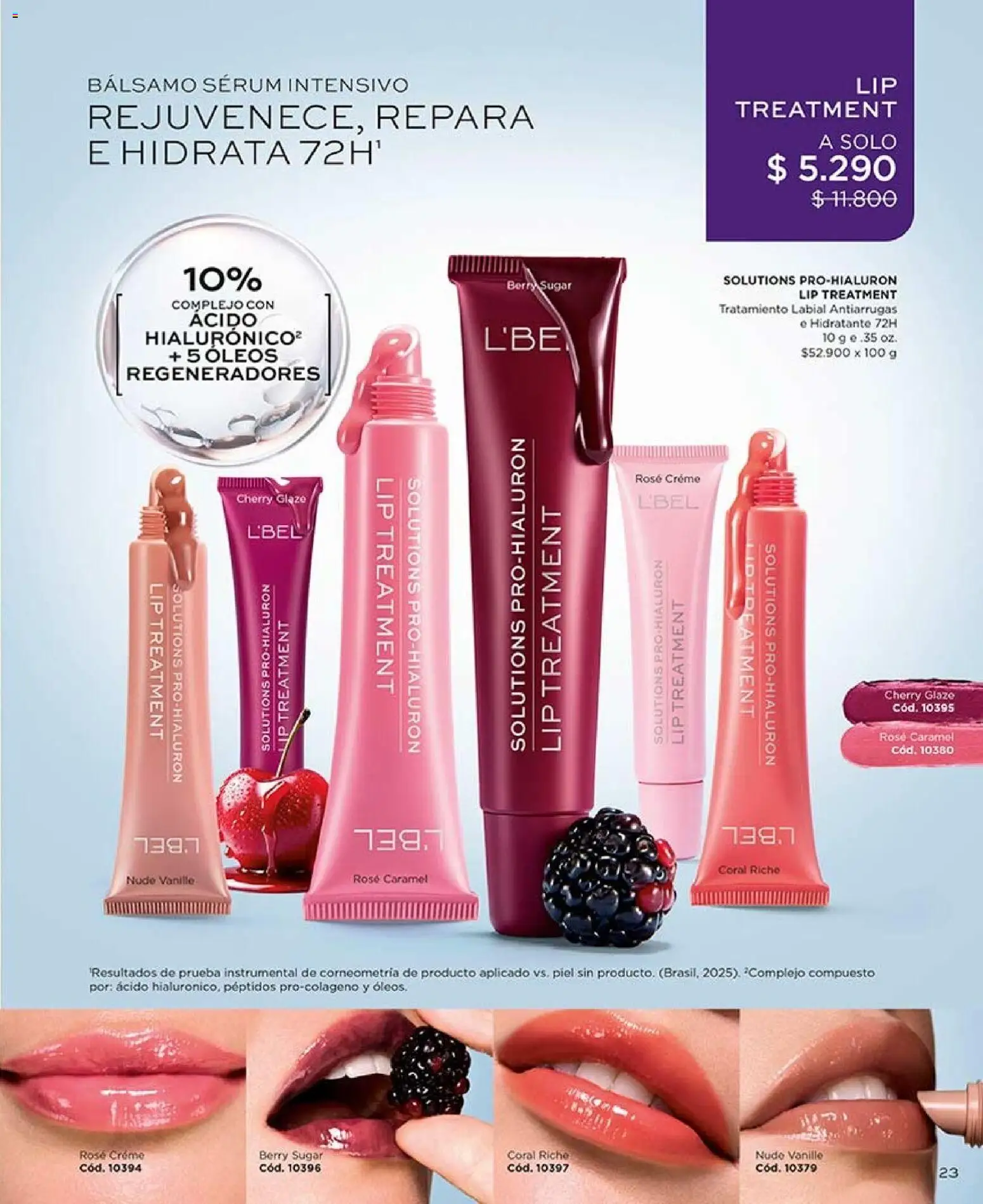 Catálogo L'Bel Campaña 12 │ válido desde el 07.07.2026 | Página: 23 | Productos: Bálsamo, Labial, Serum