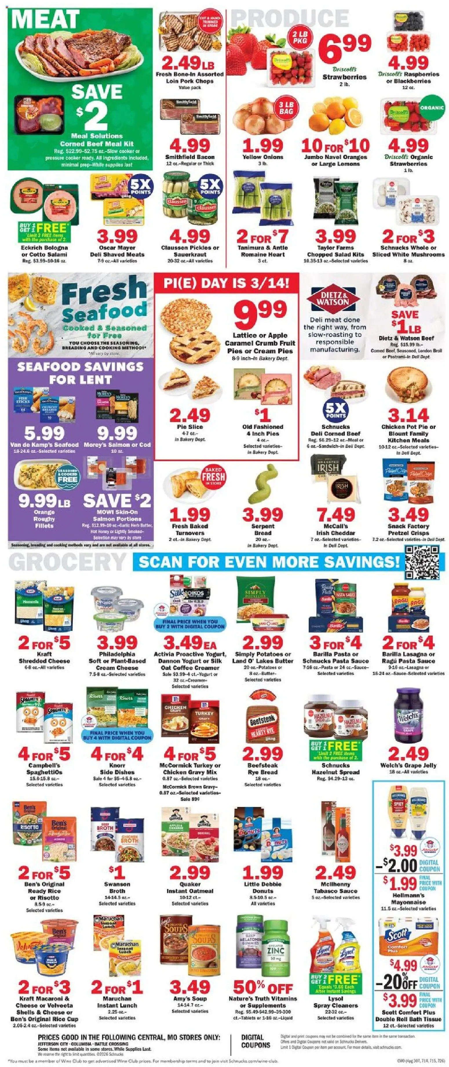 Schnucks Weekly Ad - valid from 11.03.2026 | Page: 4 | Products: Bakery, Zinc, Rice, Mayonnaise