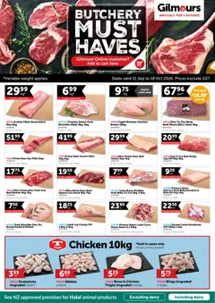 Gilmours  Butchery Must Haves preview  - valid from 21 Sept 2026