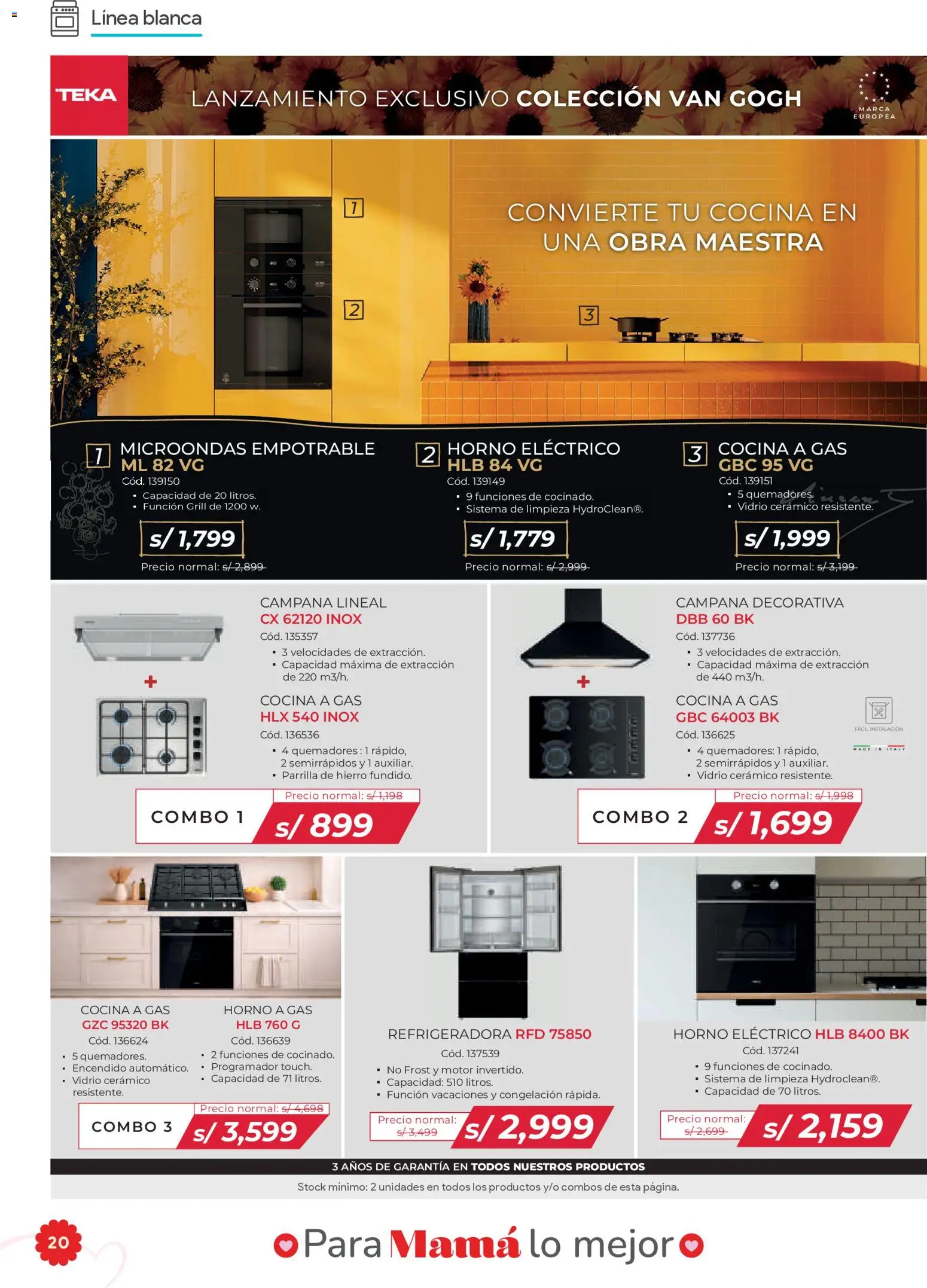 Catálogo Hiraoka válido desde 25.04.2026 | Página: 20 | Productos: Horno, Cocina, Parrilla