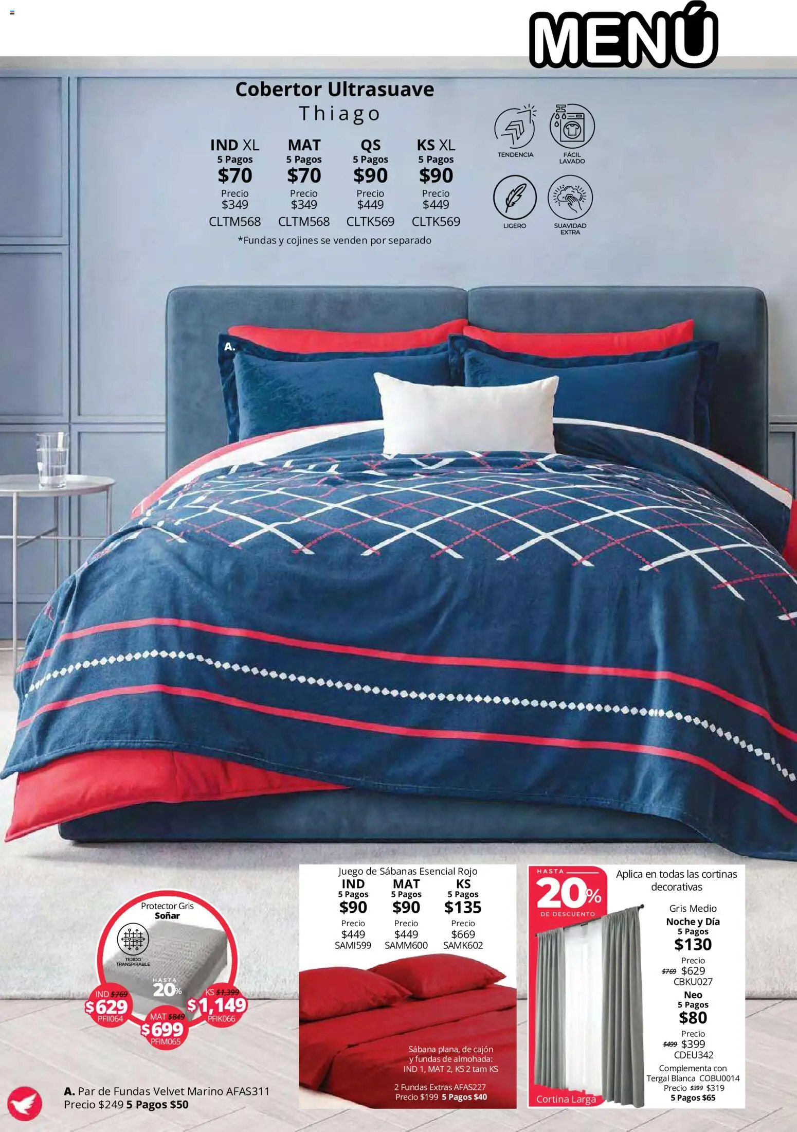 Nuevas ofertas de Colchas Concord válidas en toda la República Mexicana desde el 15/10/2026. ¡Encuentra las mejores ofertas en Colchas Concord catálogo Colección Cobertor Calor de Hogar! | Página: 90