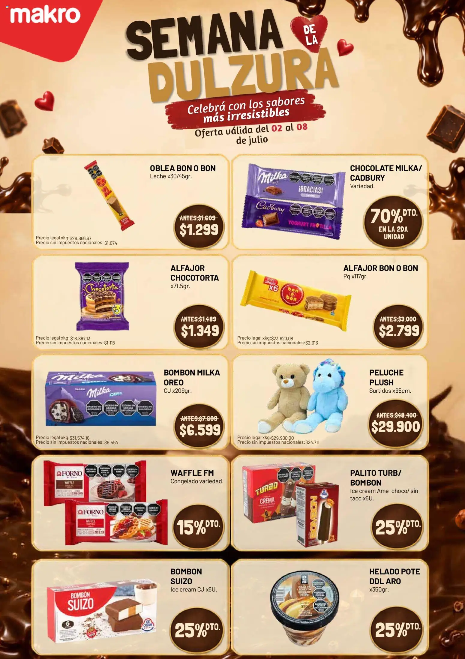 Makro ofertas │ válido desde el 02/07/2026 | Página: 3 | Productos: Leche, Chocolate, Alfajor, Crema