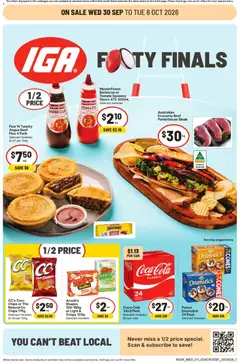 Preview of IGA catalogue Hackett - valid from 30/09/2026