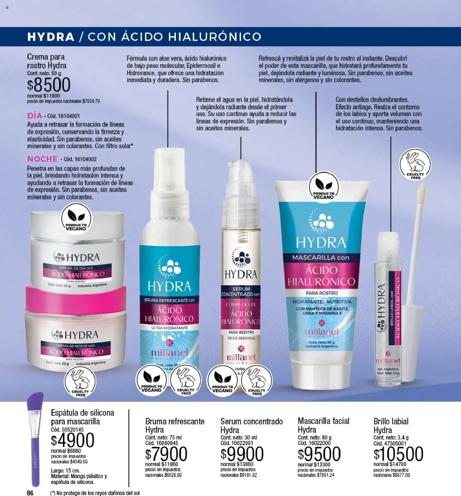 Millanel - Catálogo │ válido desde el 17/08/2026 | Página: 86 | Productos: Peso, Mascarilla, Espatula, Crema